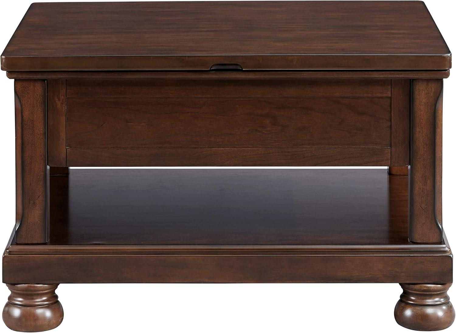 Signature Design by Ashley Casual Porter Coffee Table with Lift Top Rustic Brown