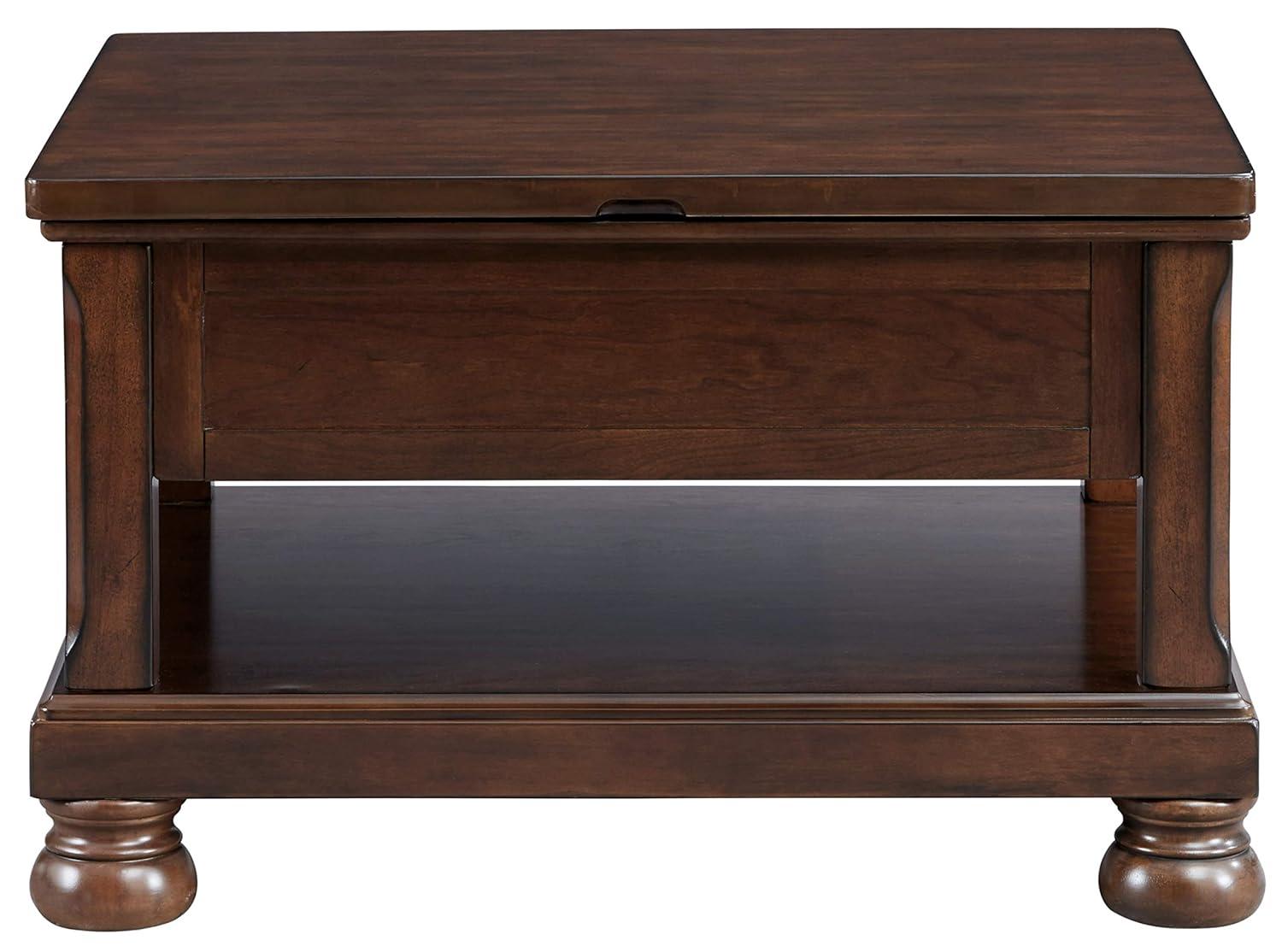 Signature Design by Ashley Casual Porter Coffee Table with Lift Top Rustic Brown