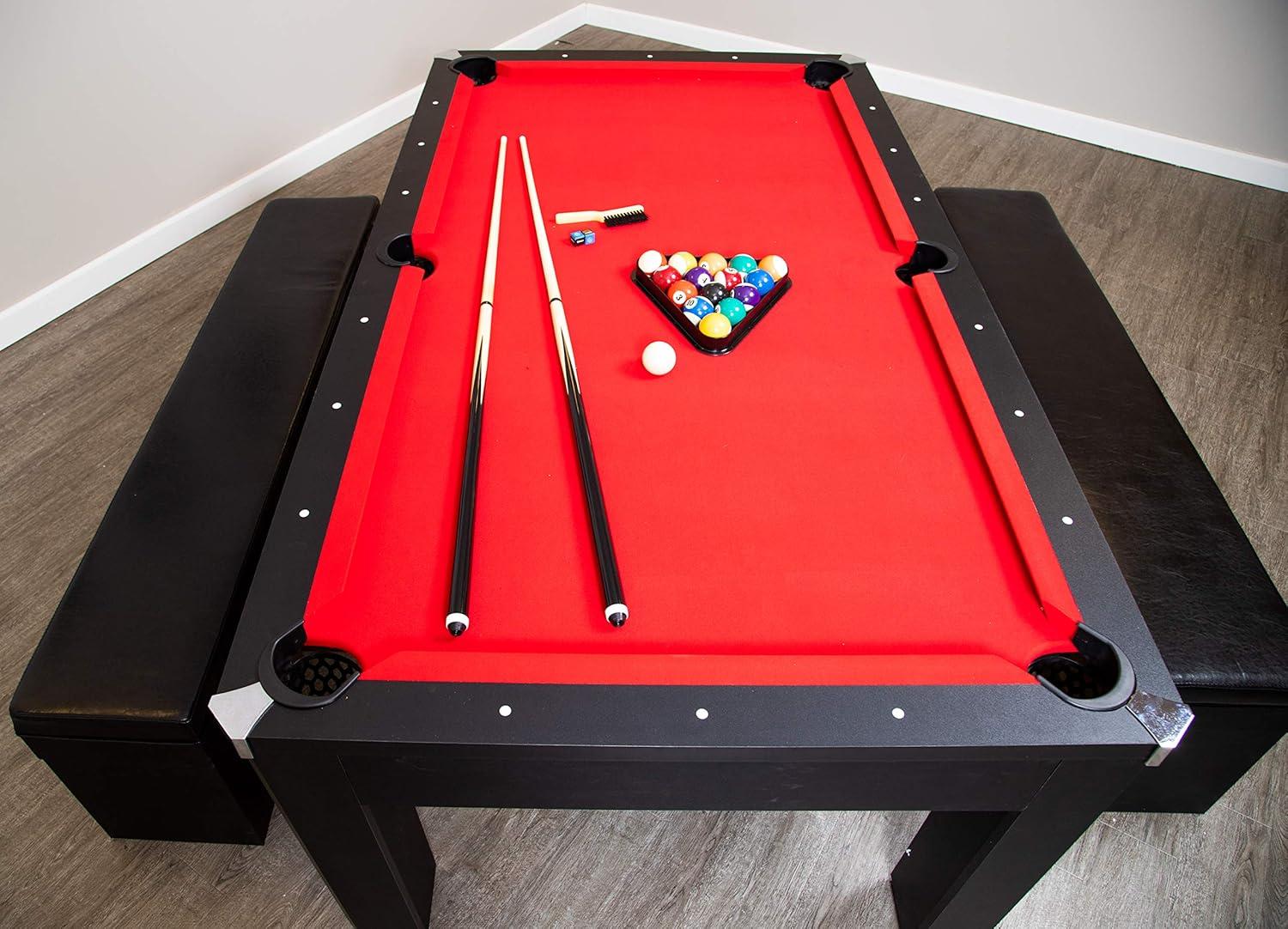 Newport 7-ft Pool Table Combo Set with Benches