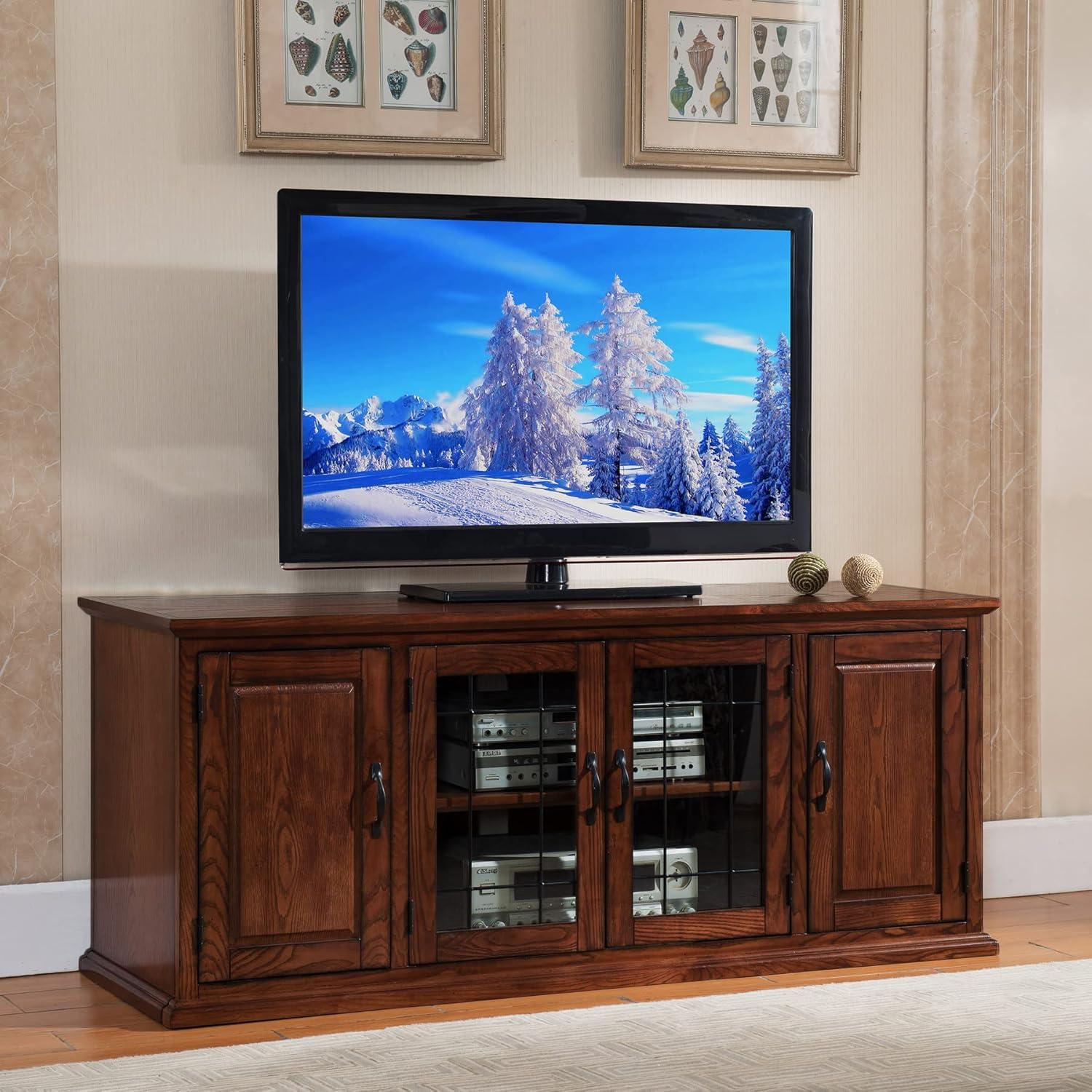 Leick Furniture Riley Holliday 60" TV Stand in Burnished Oak