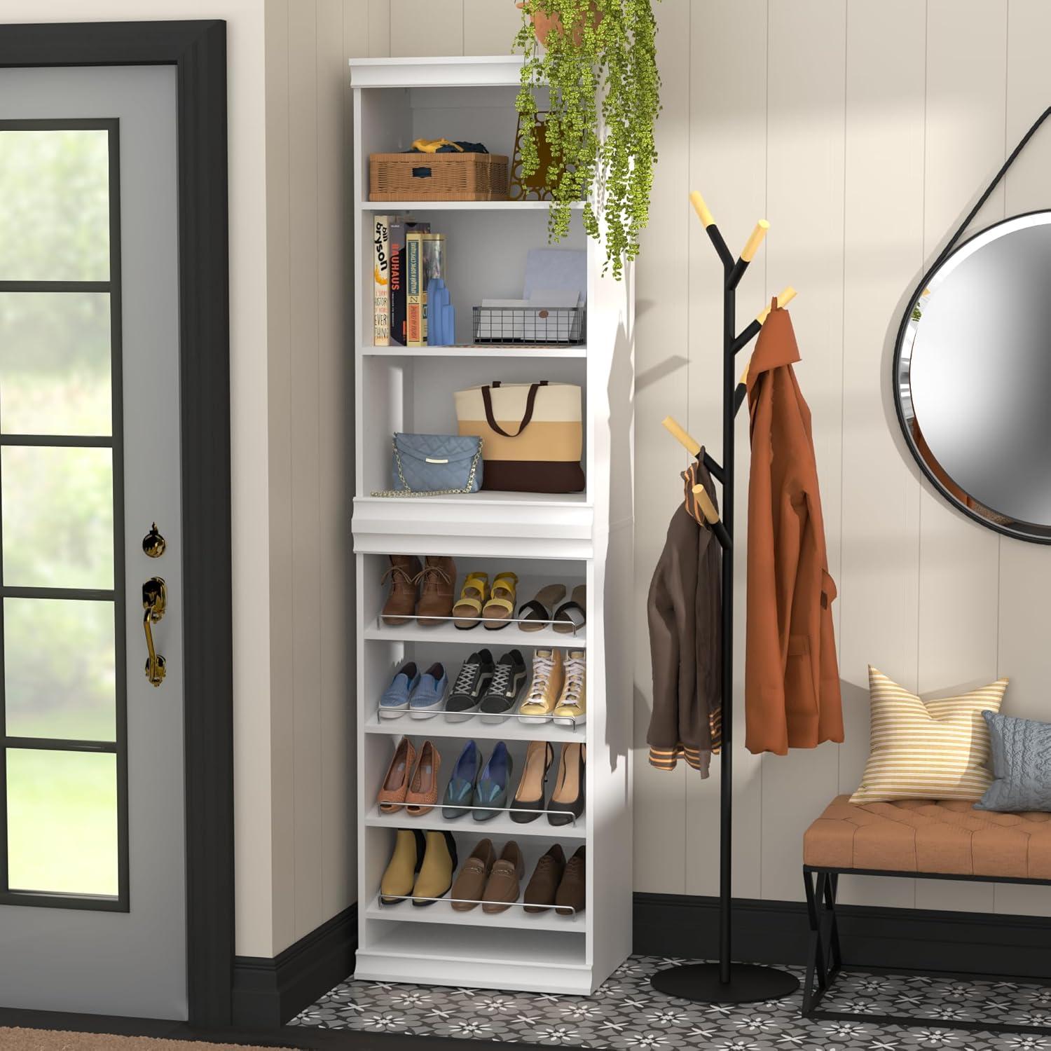 White Adjustable 7-Shelf Modular Closet Storage System