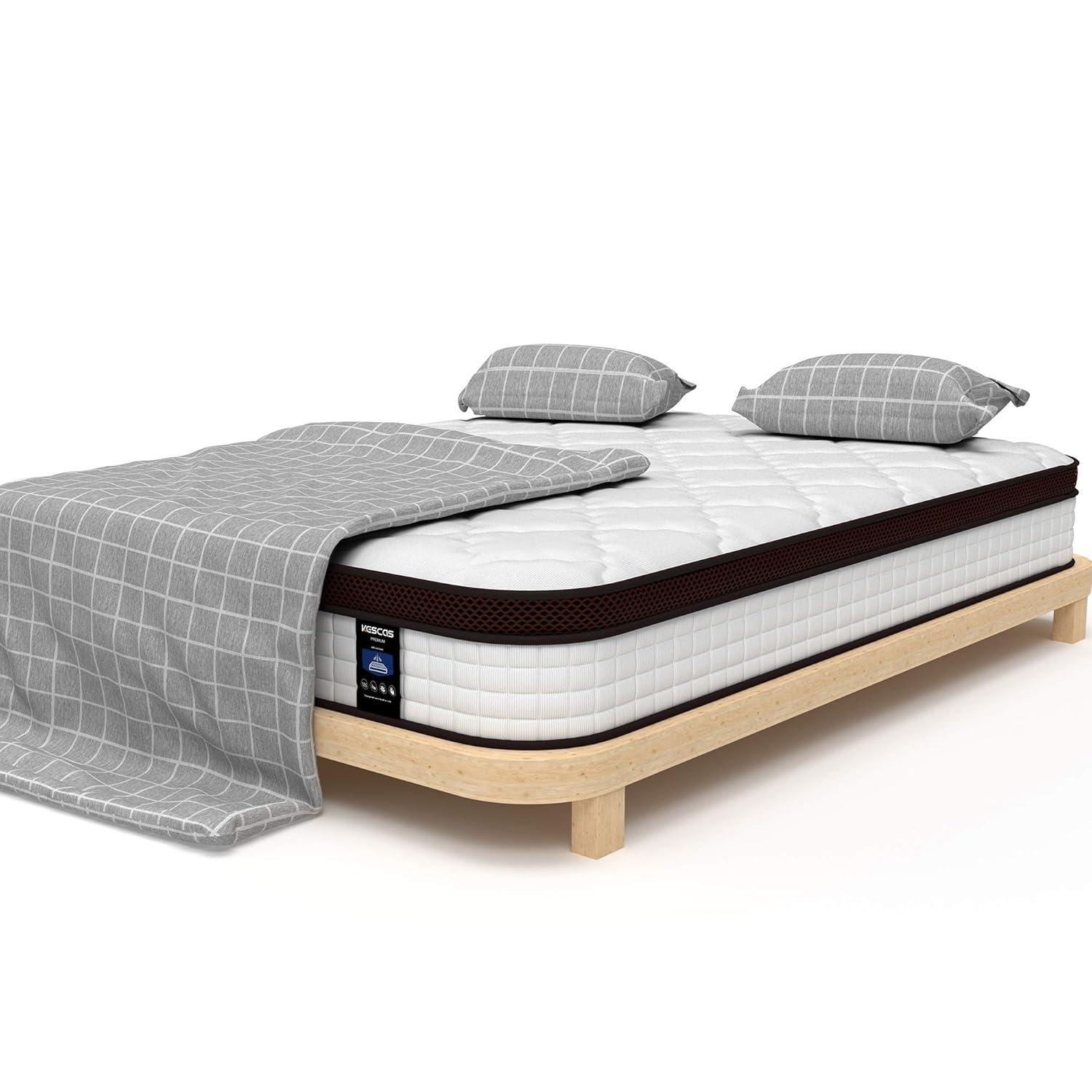 Full Size Mattress, Serweet 10 Inch Hybrid Memory Foam Full Mattress in a Box, Medium Firm Mattress for Cooler Sleep Supportive & Pressure Relief, Made in North America