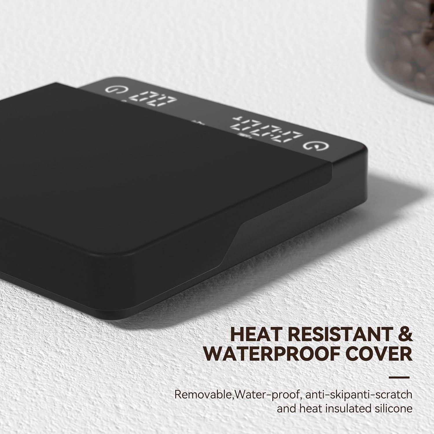 Mini Black Digital Coffee Scale with Timer and High Precision