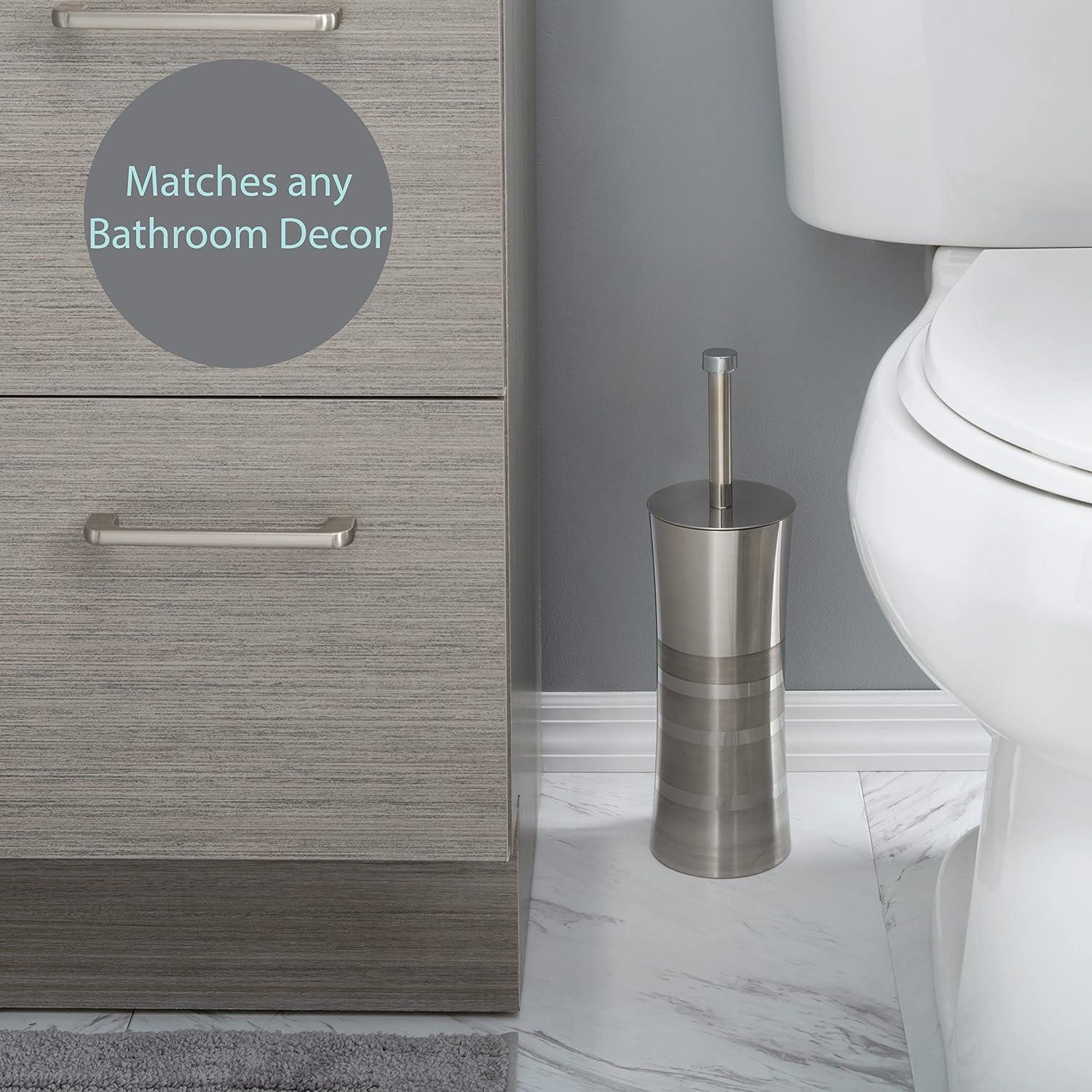 Bath Bliss Metal Toilet Brush And Holder