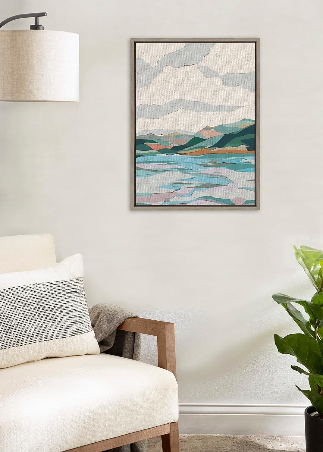 18" x 24" Sylvie Dal Lake Framed Canvas by Nikita Jariwala - Kate & Laurel All Things Decor