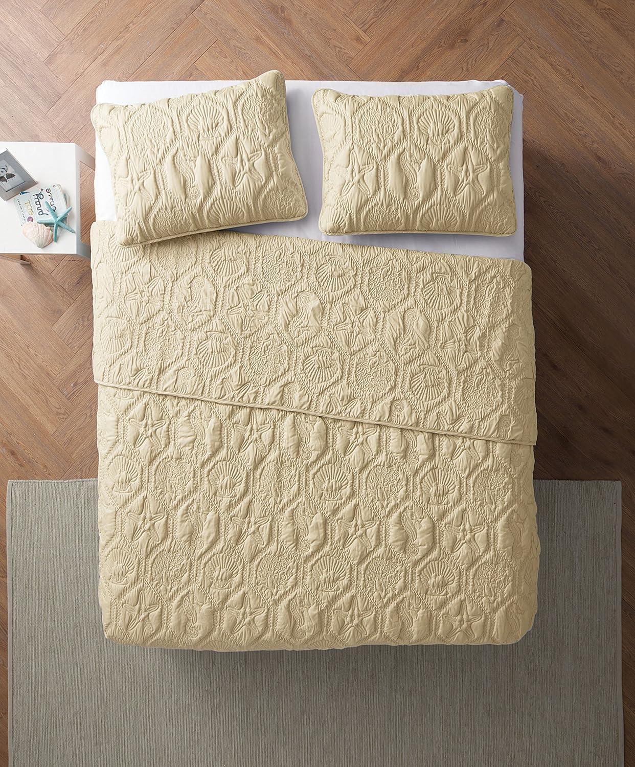 VCNY Shore 3-Piece Embossed Quilt Set