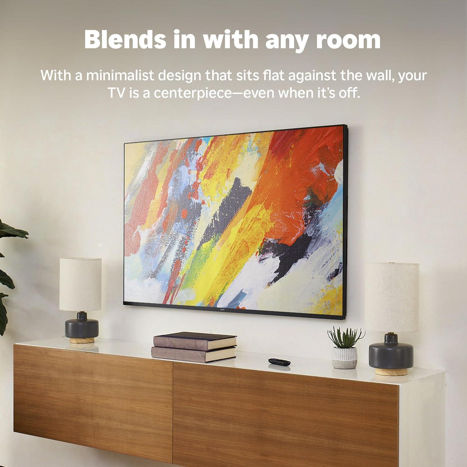 Roku Wall Mount Kit for 65-Inch Pro Series TV - Ultra-Slim with Minimalist, Flat Design - Hinged TV Mount and Kickstand for Easy Access to Cables