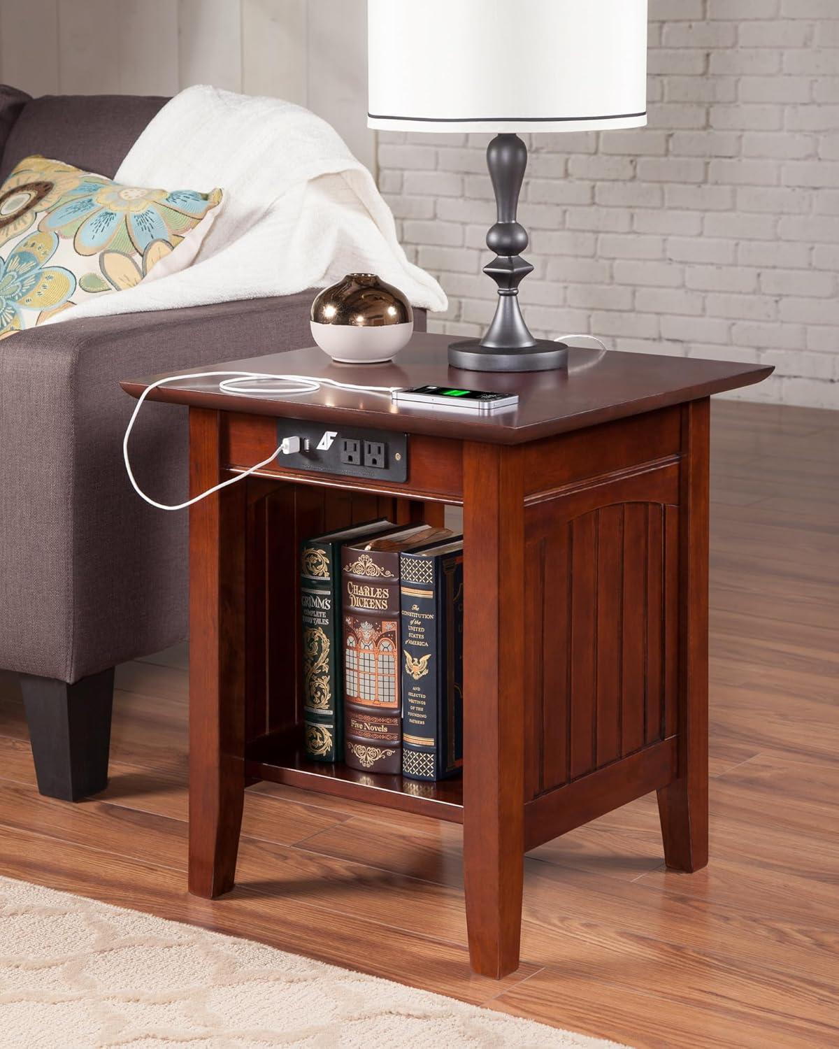 Nantucket End Table with Charger - AFI