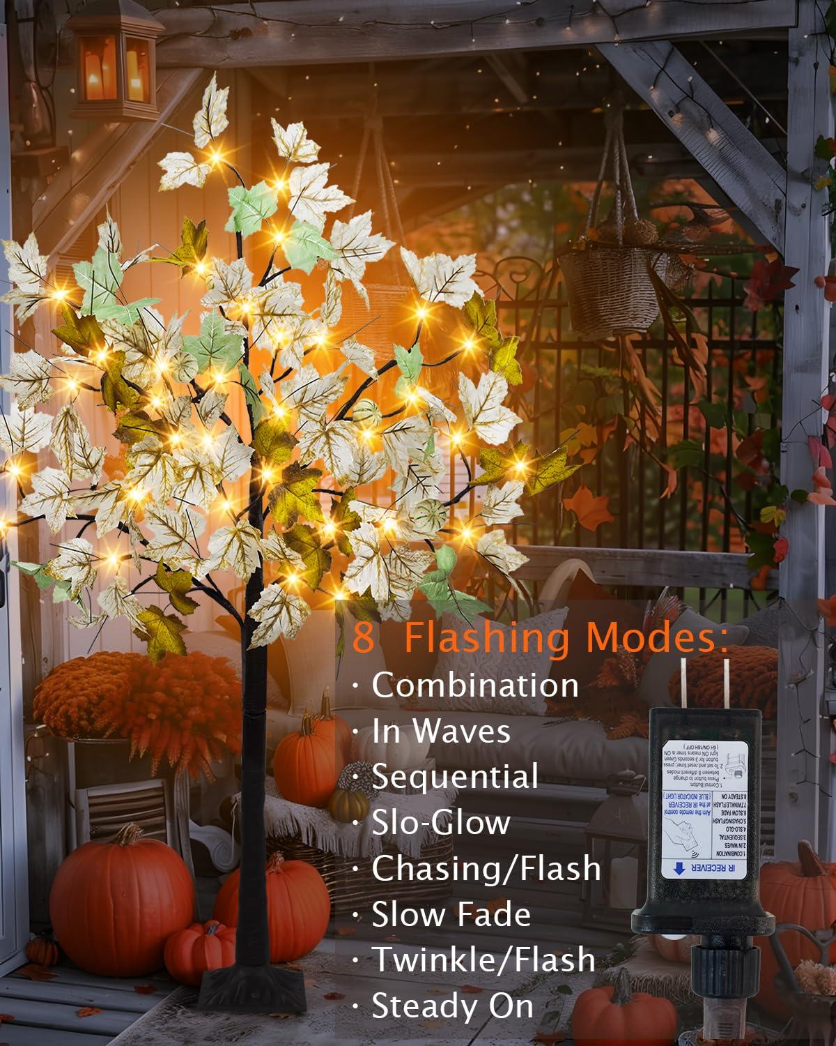 The Holiday Aisle® 6FT Fall Light Up Tree with 96 LEDs Lights