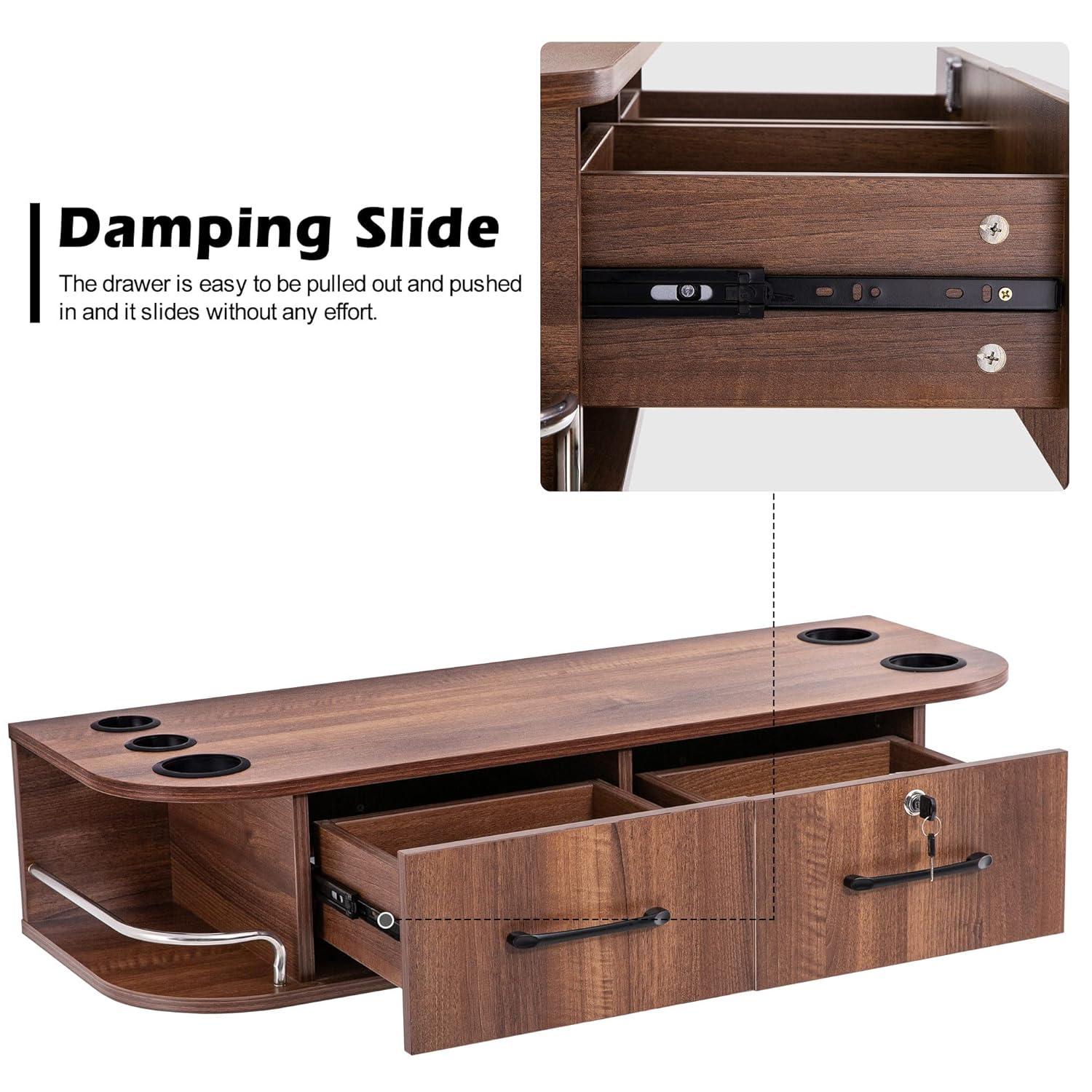 The Twillery Co.® Sowder Locking Wall Mount Styling Station Barber Beauty Spa Salon Equipment