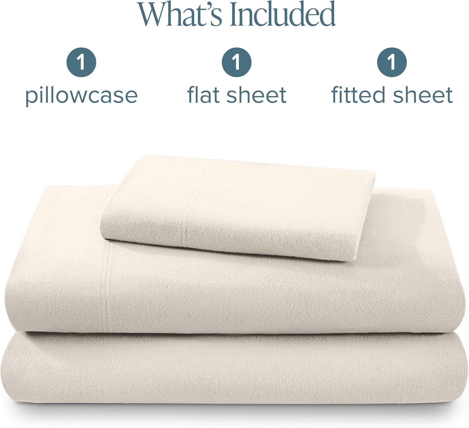 Bare Home 100% Cotton Solid Flannel Sheet Set & Reviews | Wayfair