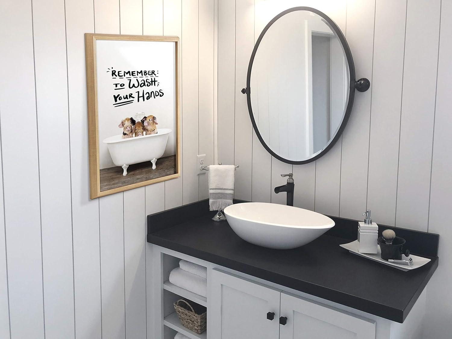 Red Barrel Studio® " Three Little Pigs In Vintage Bathtub " by Amy Peterson