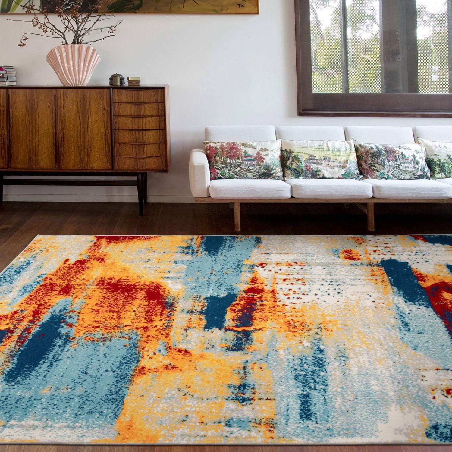 World Rug Gallery Bohemian Abstract Modern Area Rug