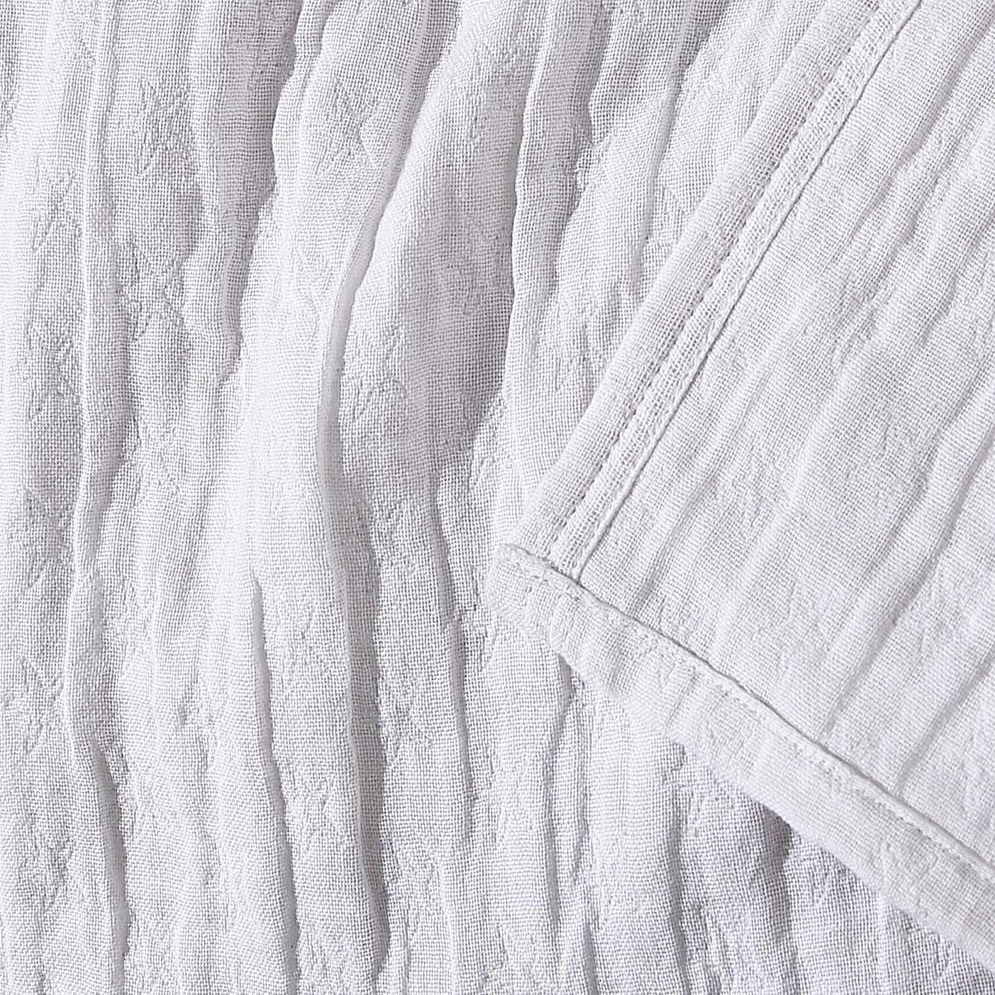 Sterling Creek Dawson White Star Muslin Blanket King Three Layers Lightweight Cotton Gauze Blanket King