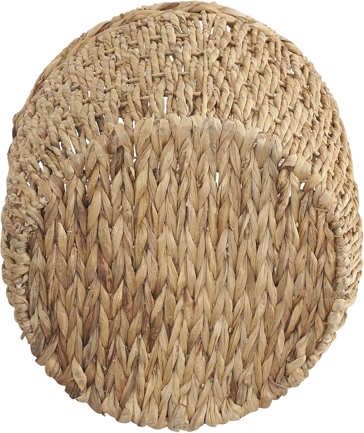 Tall Wicker Floor Basket, Woven Decorative Basket with Handles, Handmade, Great for Laundry and Storage, Natural