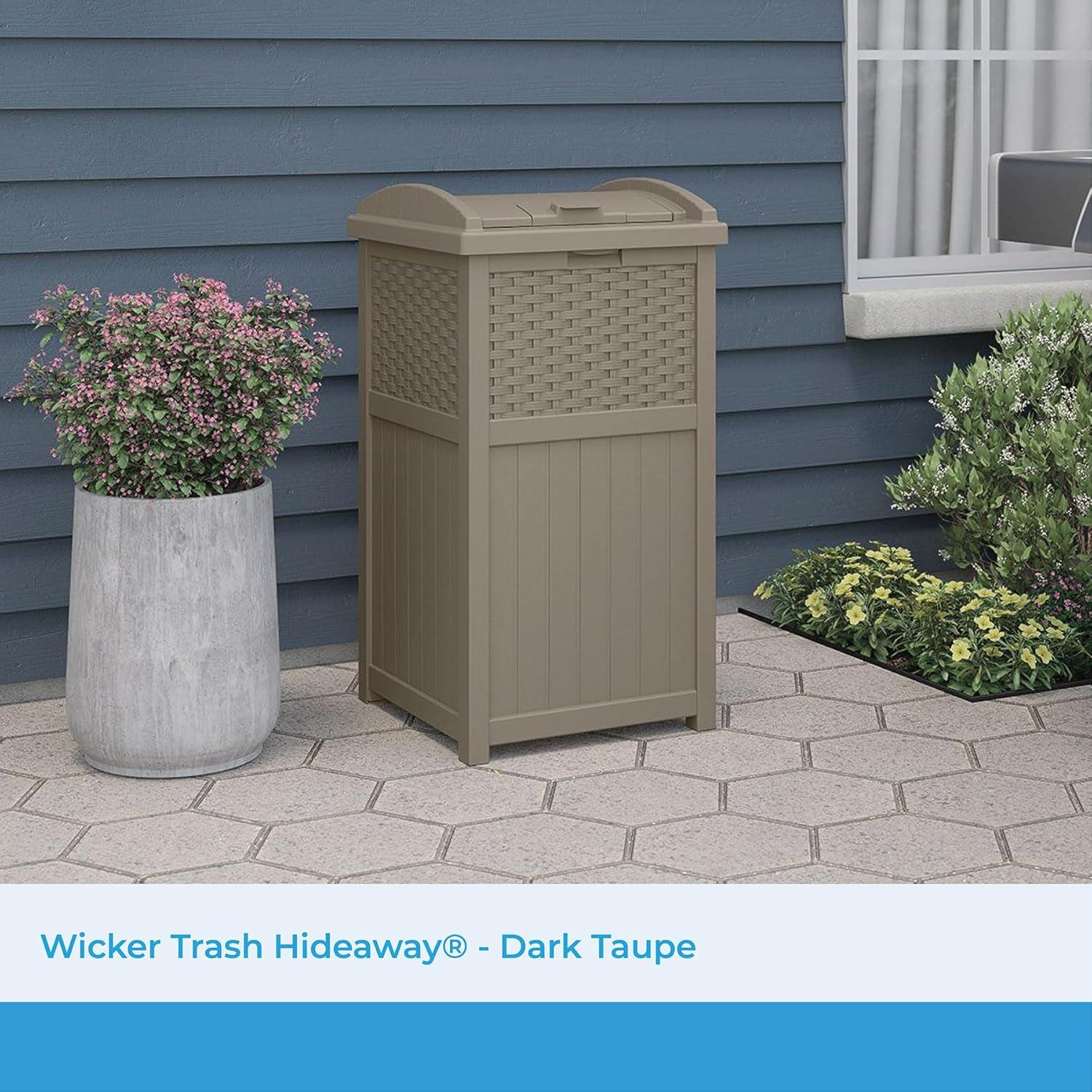 Suncast Suncast 33 Gallon Manual Lift Trash Hideaway Container