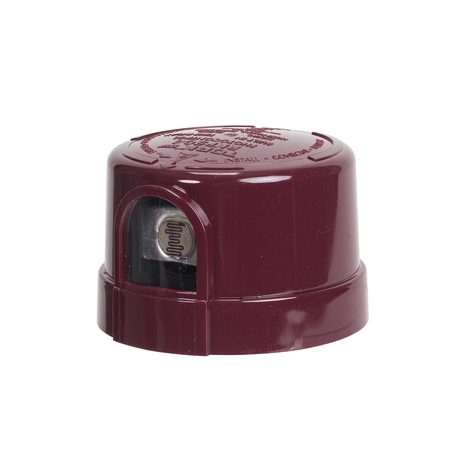 Red Twist-Lock Photocontrol for Outdoor Security Lighting