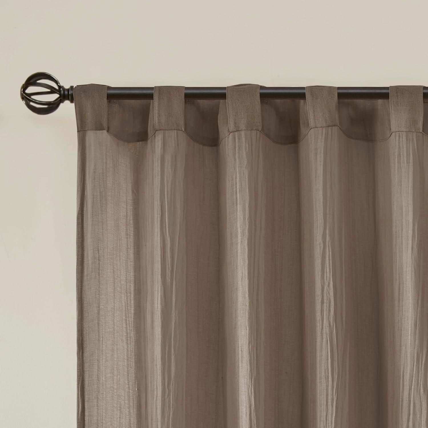 Madison Park Harper Solid Crushed Curtain Panel Pair (Set of 2)