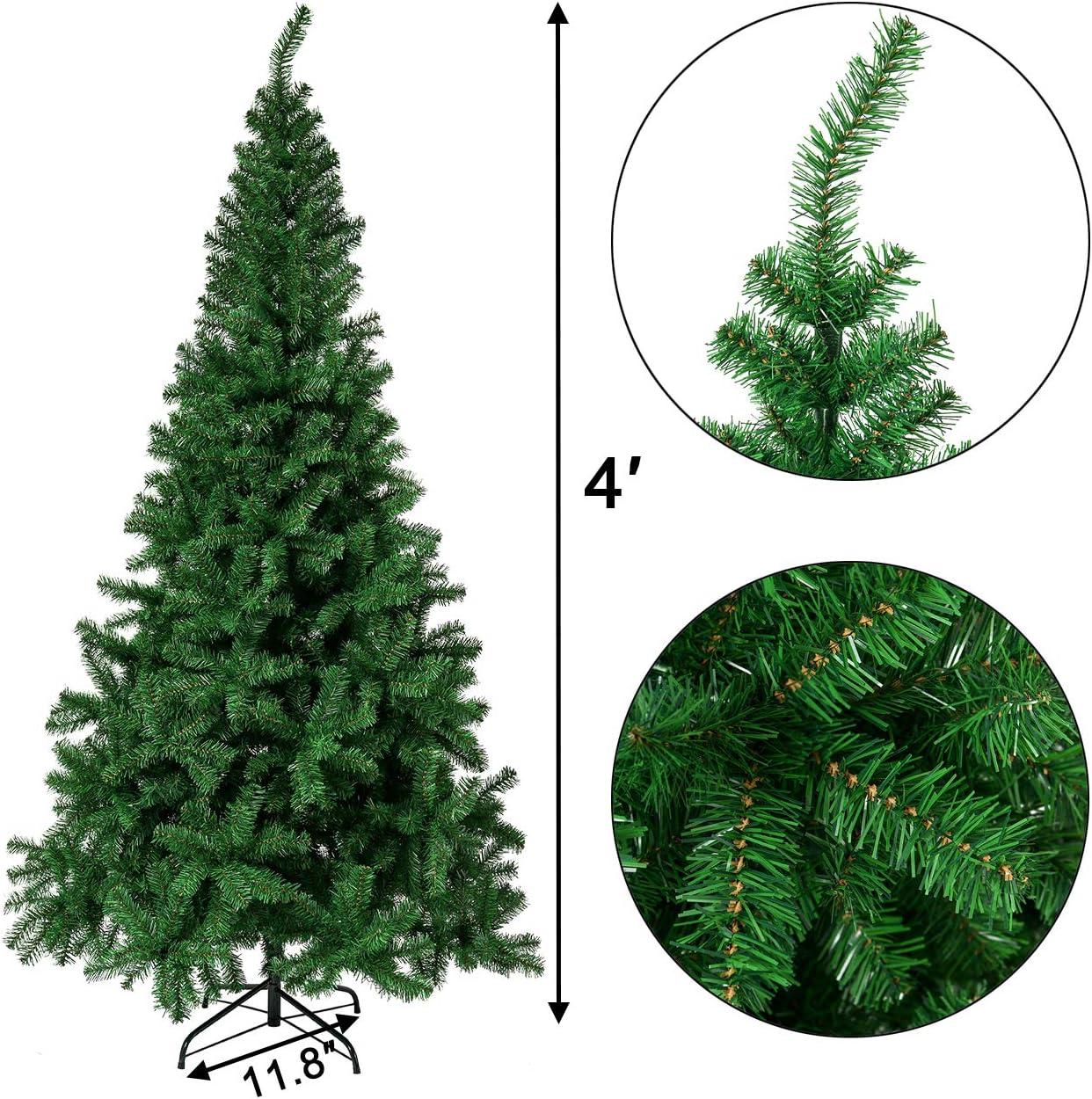4-Foot Green PVC Tinsel Christmas Tree with Stand