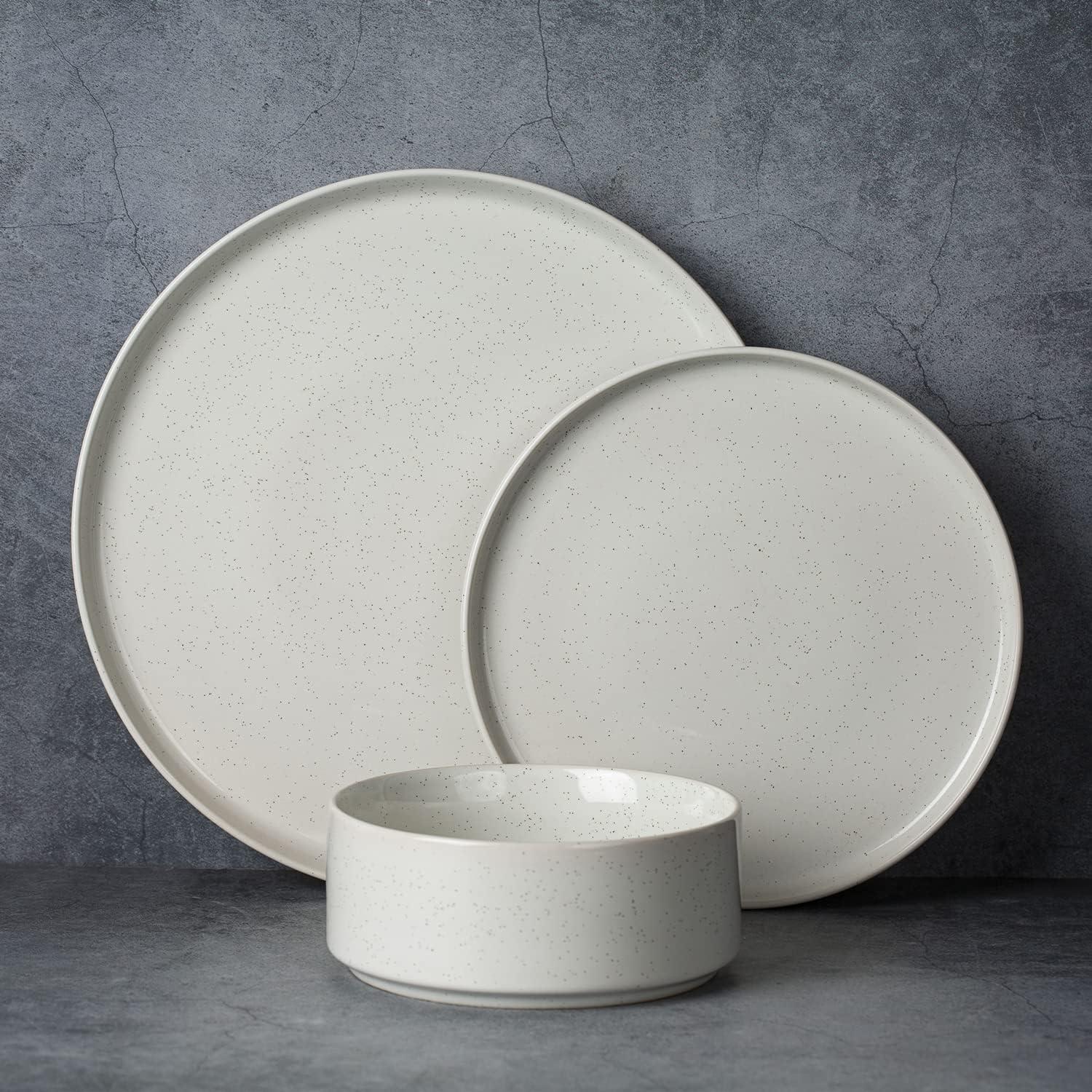 Milkyway White Ceramic 12-Piece Dinnerware Set