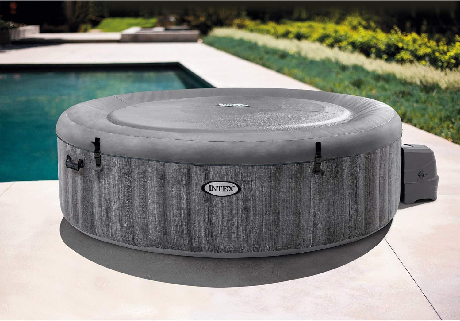 Greywood Deluxe Round Inflatable 6-Person Hot Tub Spa