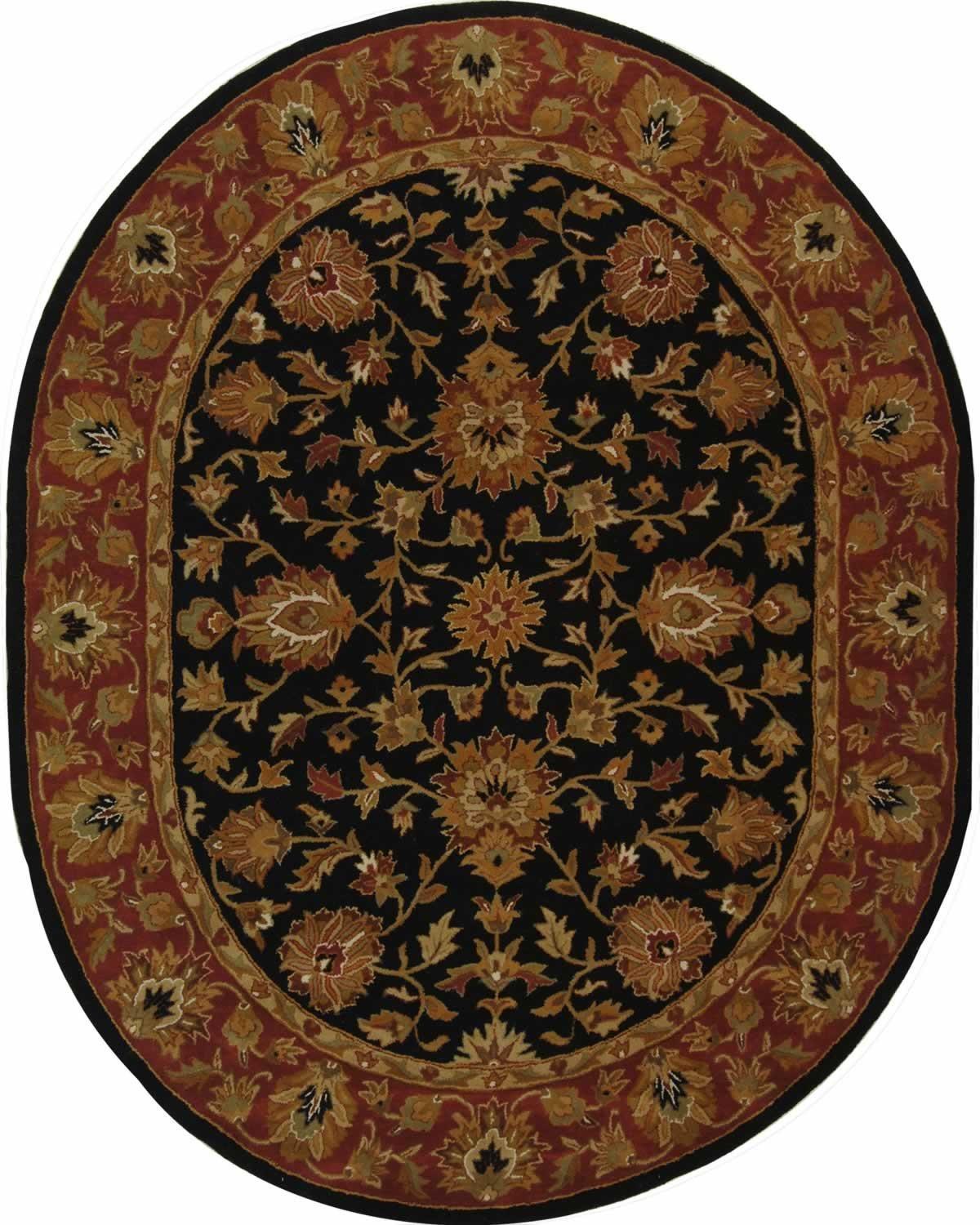 SAFAVIEH Heritage Lancaster Traditional Wool Area Rug, Black/Red, 9'6" x 13'6"