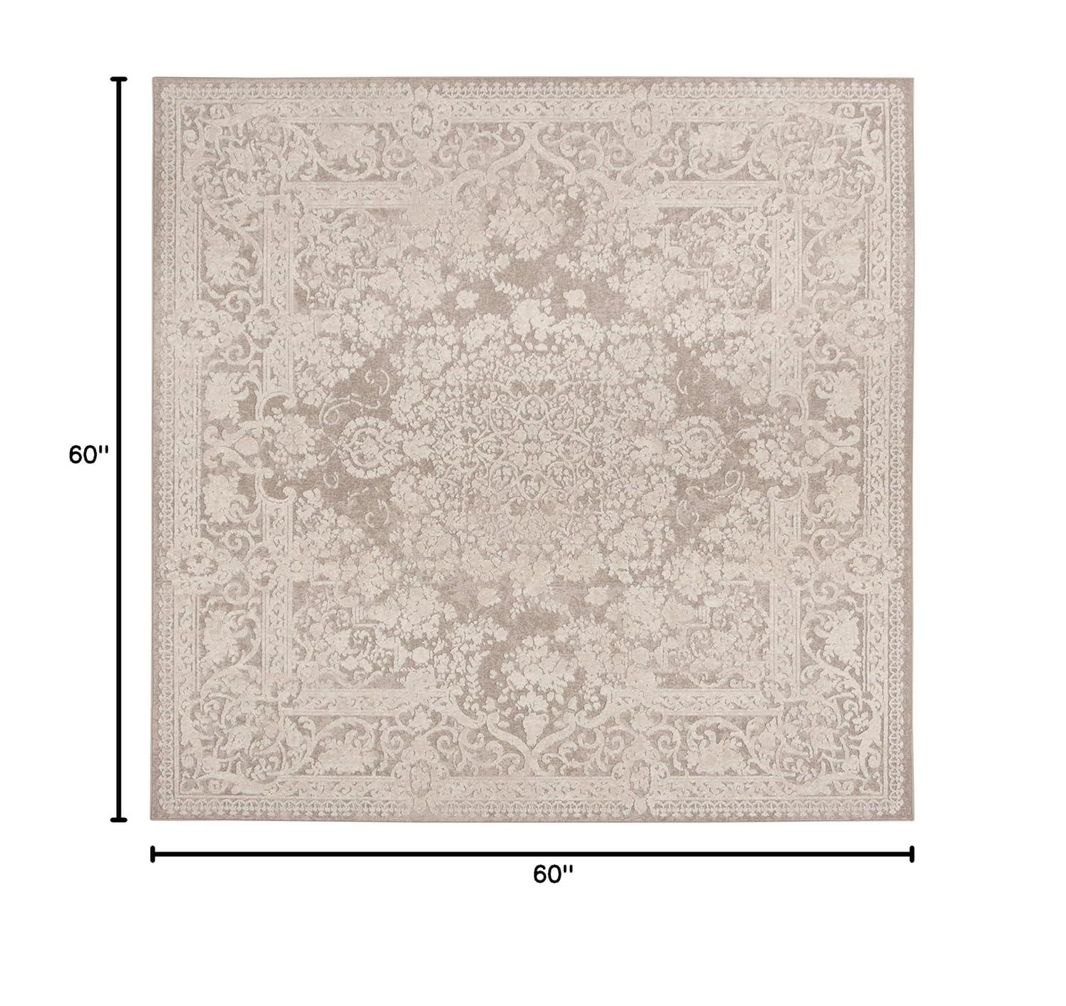 Reflection RFT664 Power Loomed Indoor Area Rug - 5'x5' - Beige/Cream - Safavieh