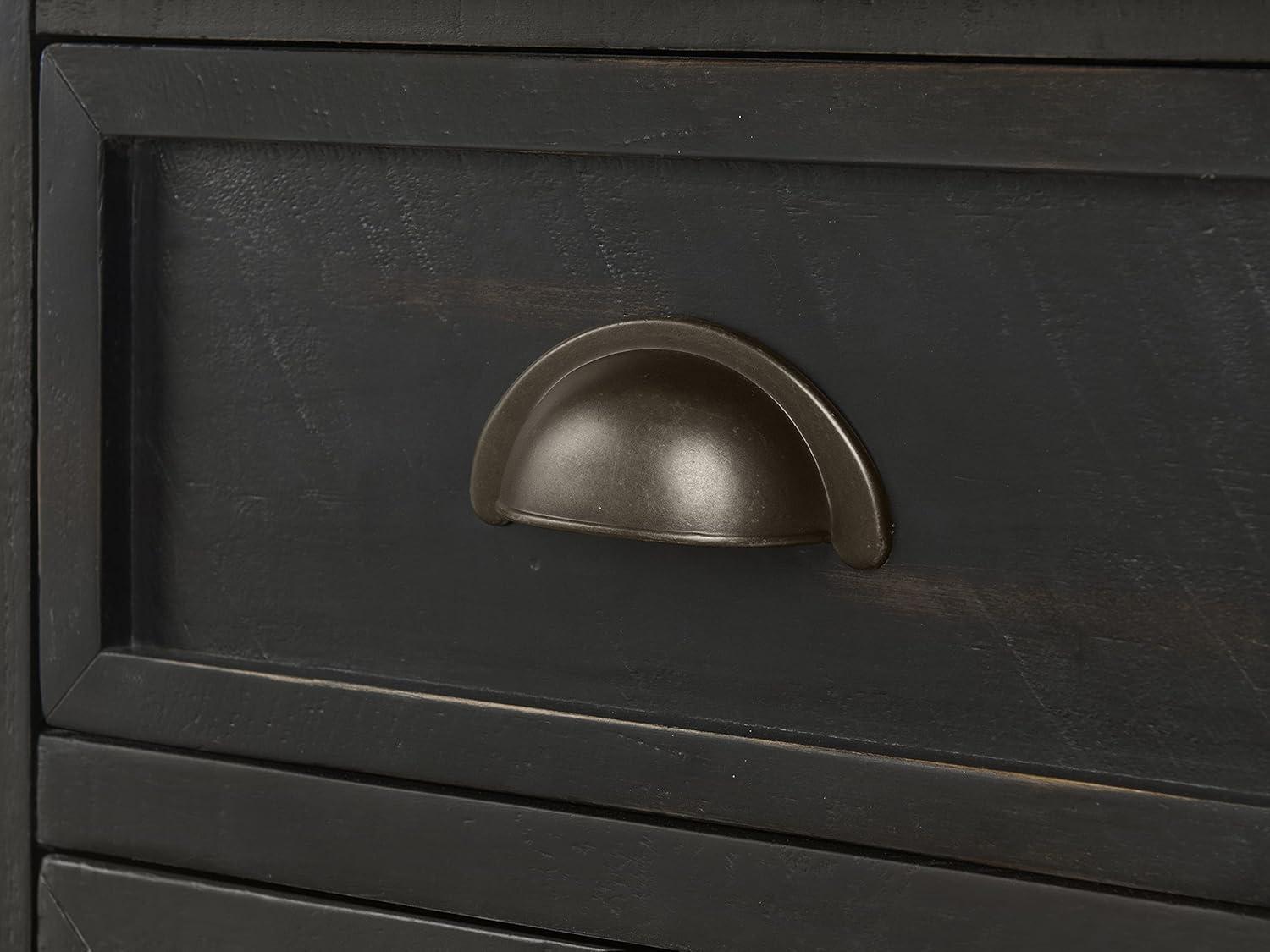 Martin Svensson Home Monterey Chairside Table with Power, Cream White and Brown