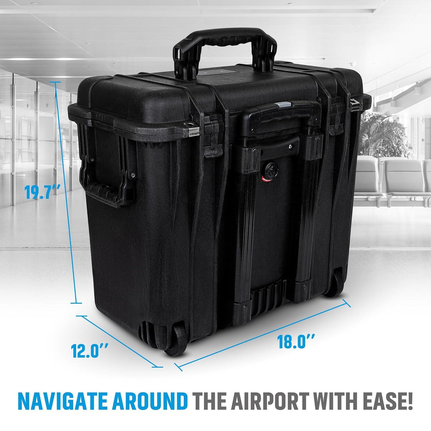 CasePro 8-Bottle Wine Carrier with Wheels