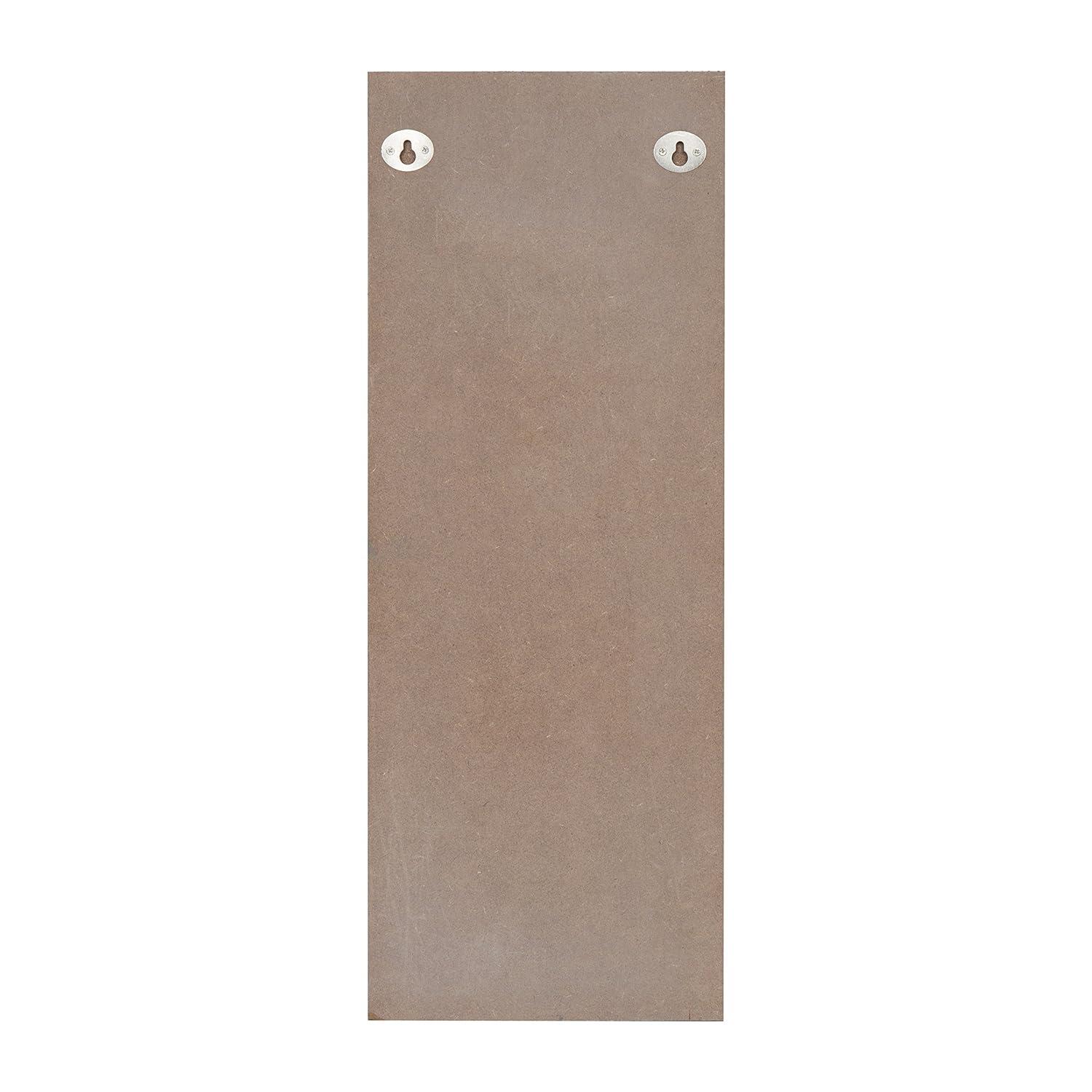 Kate and Laurel Oakly Rectangle Wood Wall Sconce, 7x18, Rustic Brown