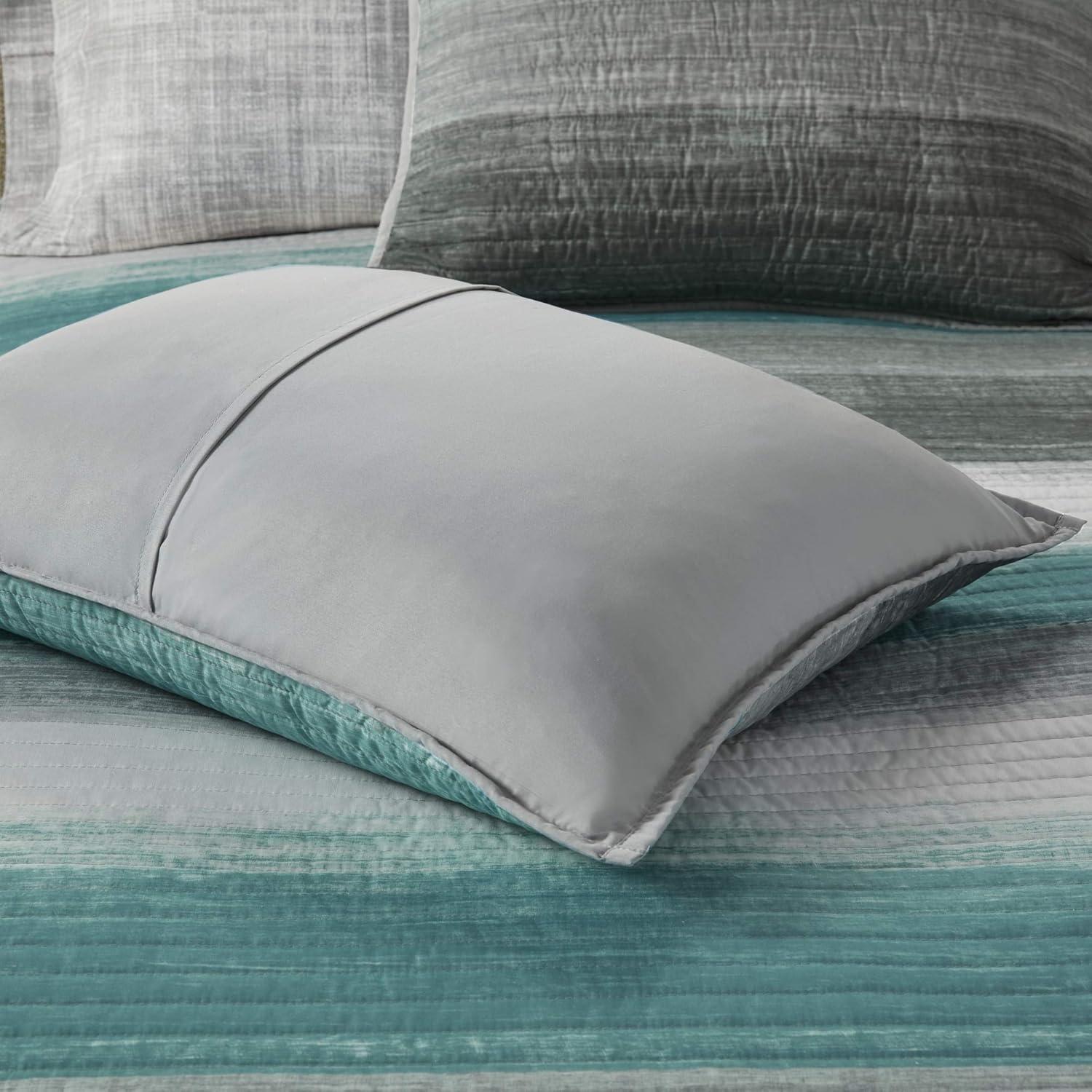 Madison Park Essentials Saben Microfiber Quilt Set with Cotton Bed Sheets
