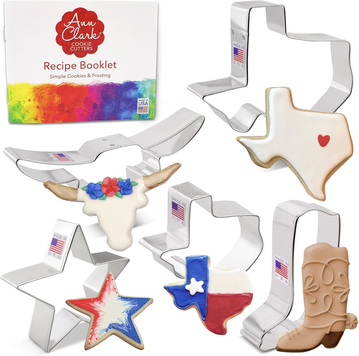 Texas-Themed Metal Cookie Cutter Set, 5-Piece