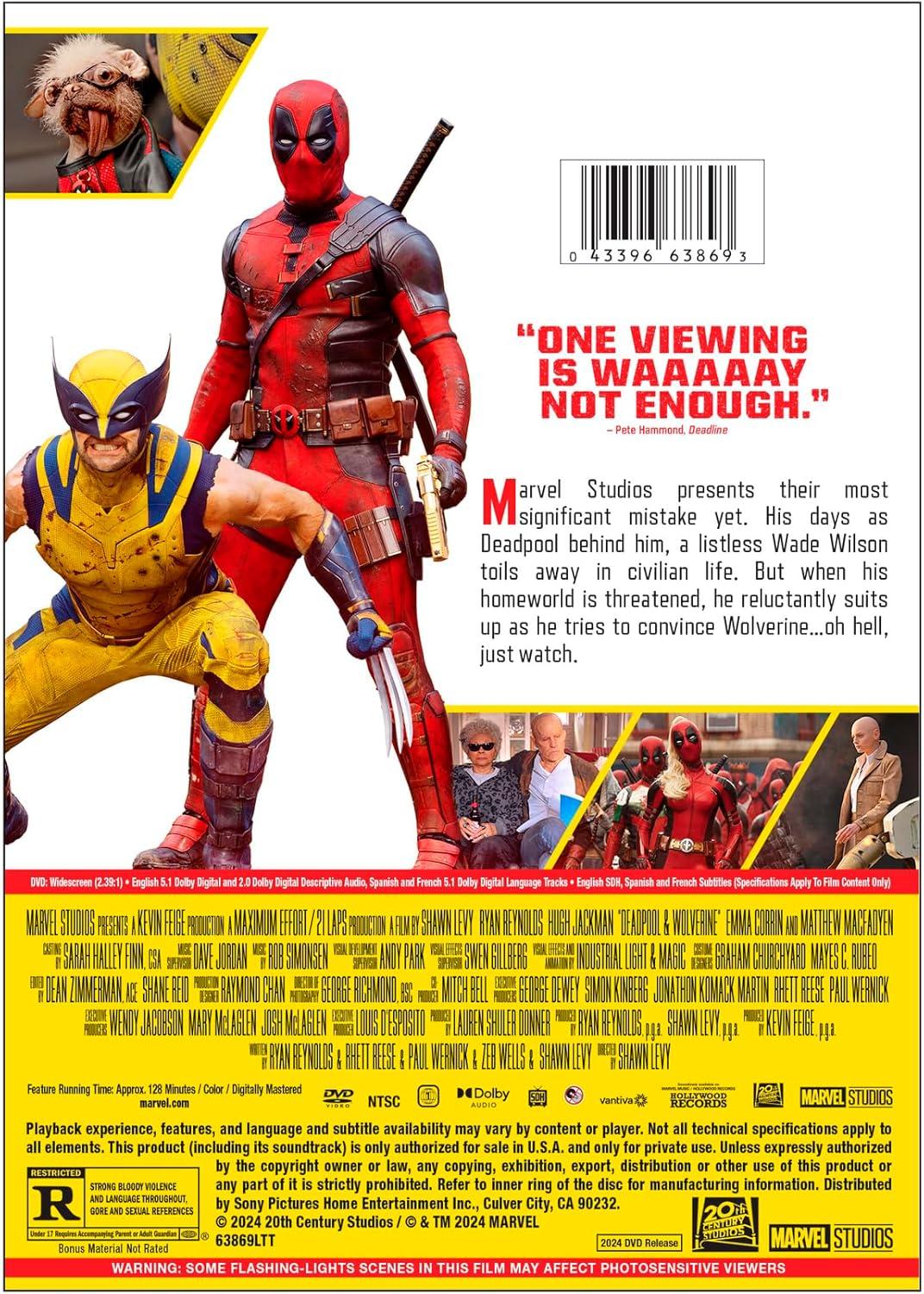 Deadpool & Wolverine (DVD)(2024)