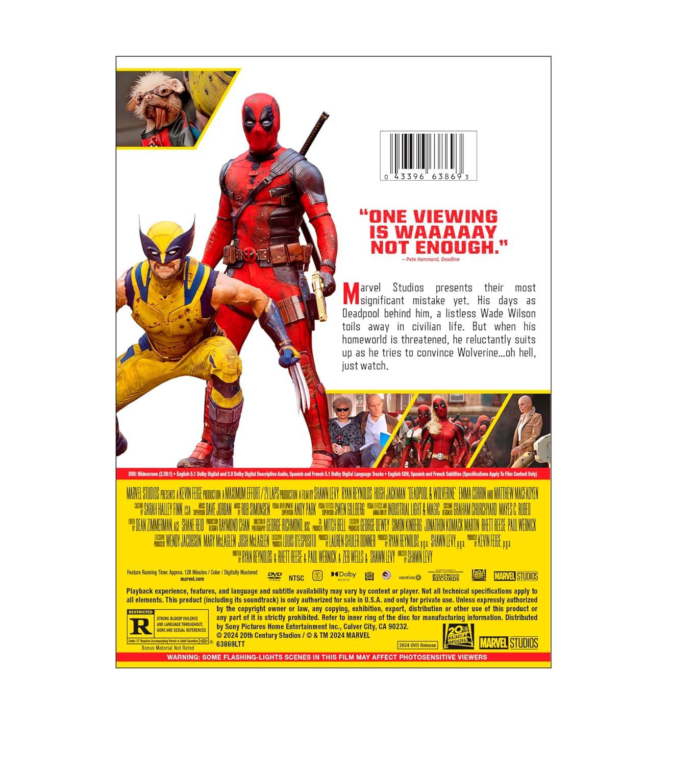 Deadpool & Wolverine (DVD)(2024)