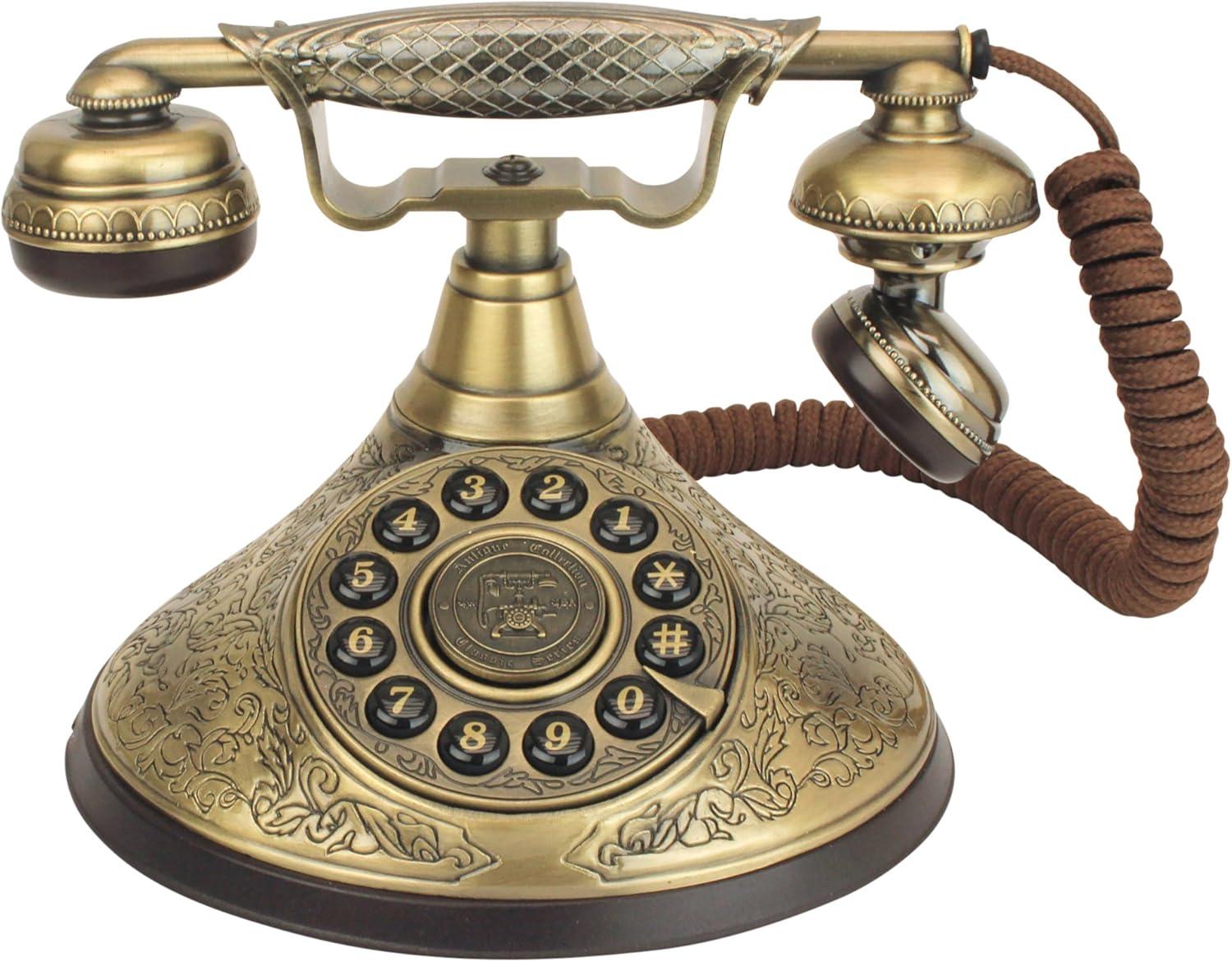 Versailles Palace Antique Brass 6" Corded Telephone