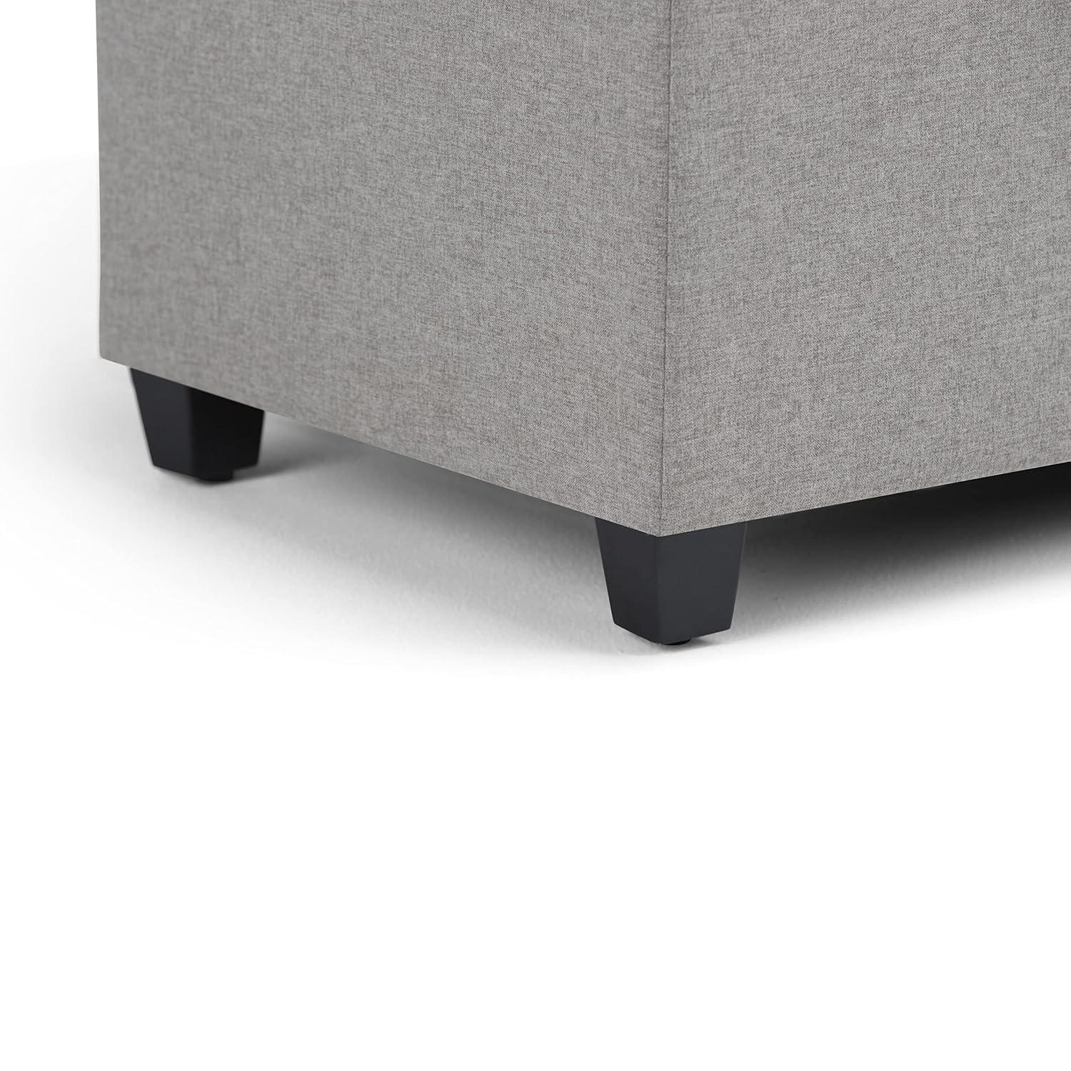 Simpli Home Sienna 33"W Upholstered Storage Ottoman Bench with Lift-Up Tufted Top