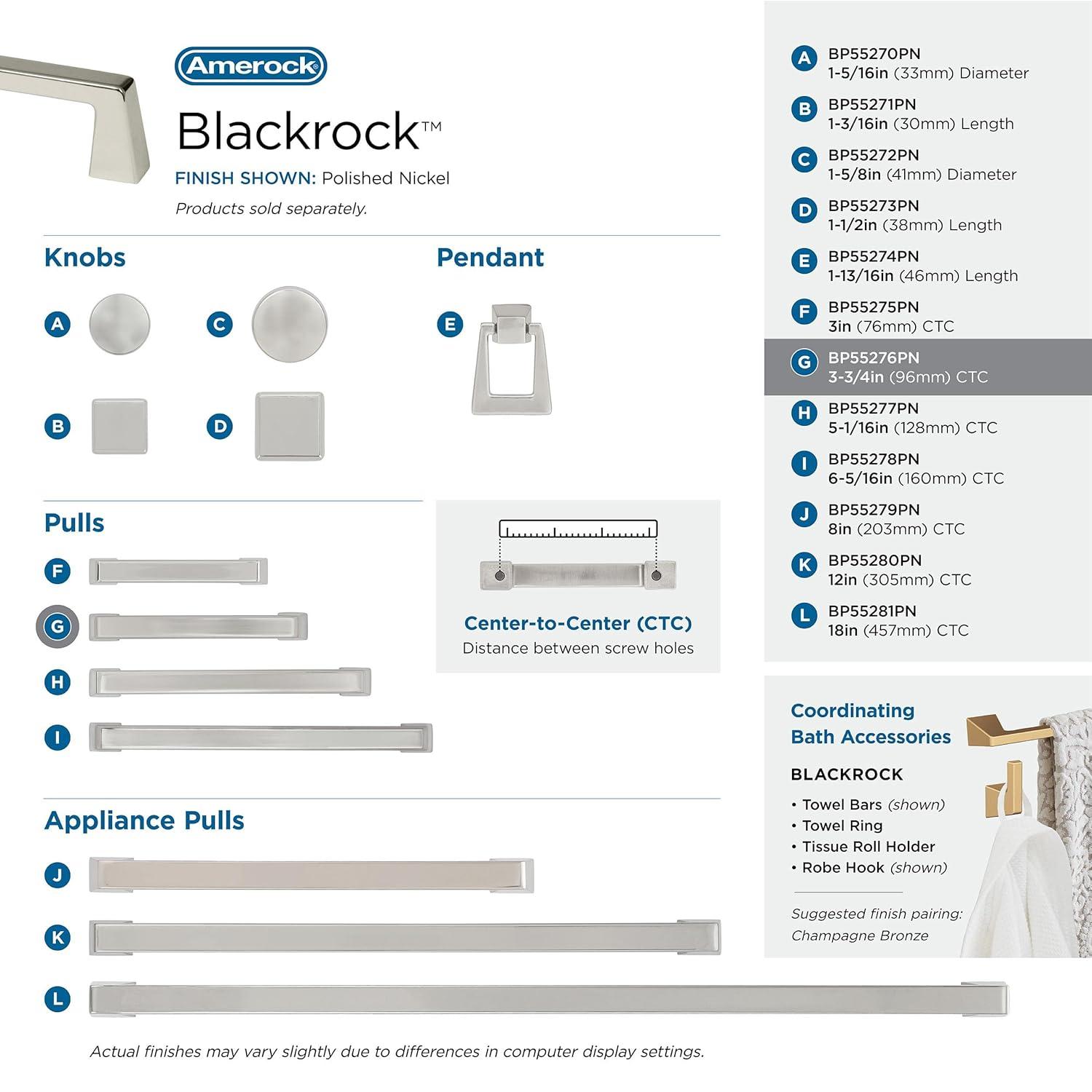 Blackrock 3 3/4" Center to Center Bar Pull