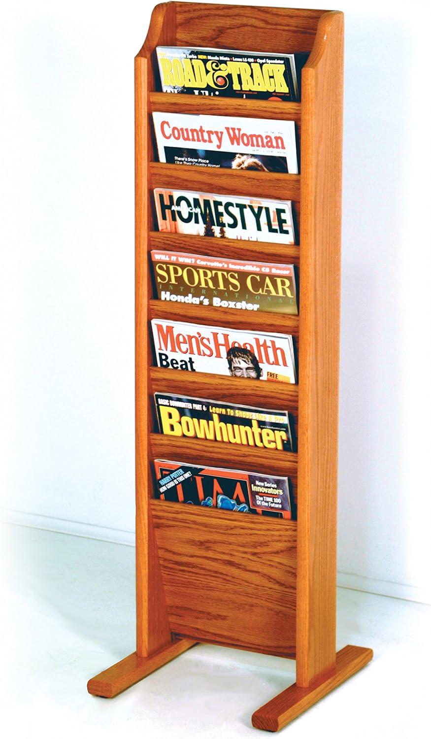 Gelinas Wood Free Standing Magazine Rack