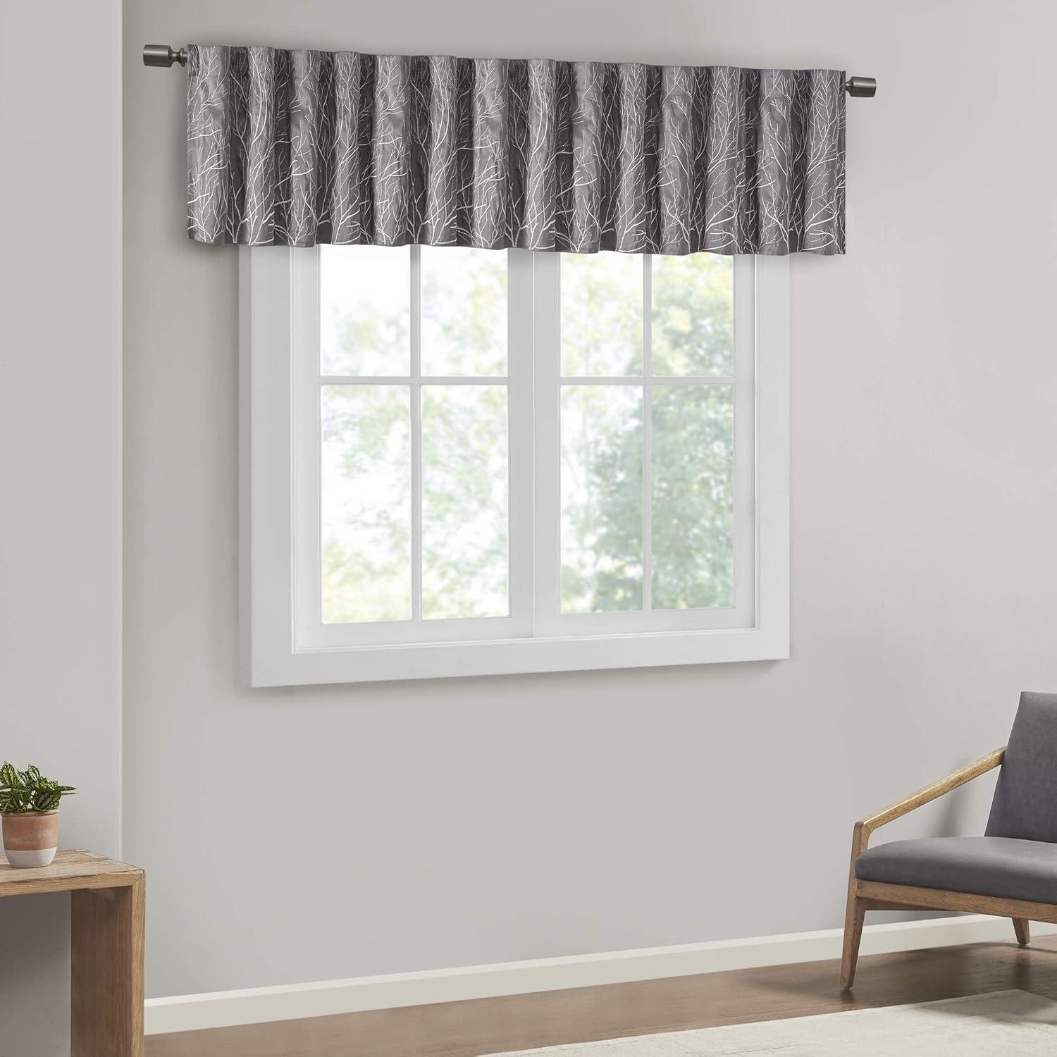 Andora Faux Silk Embroidered Window Valance