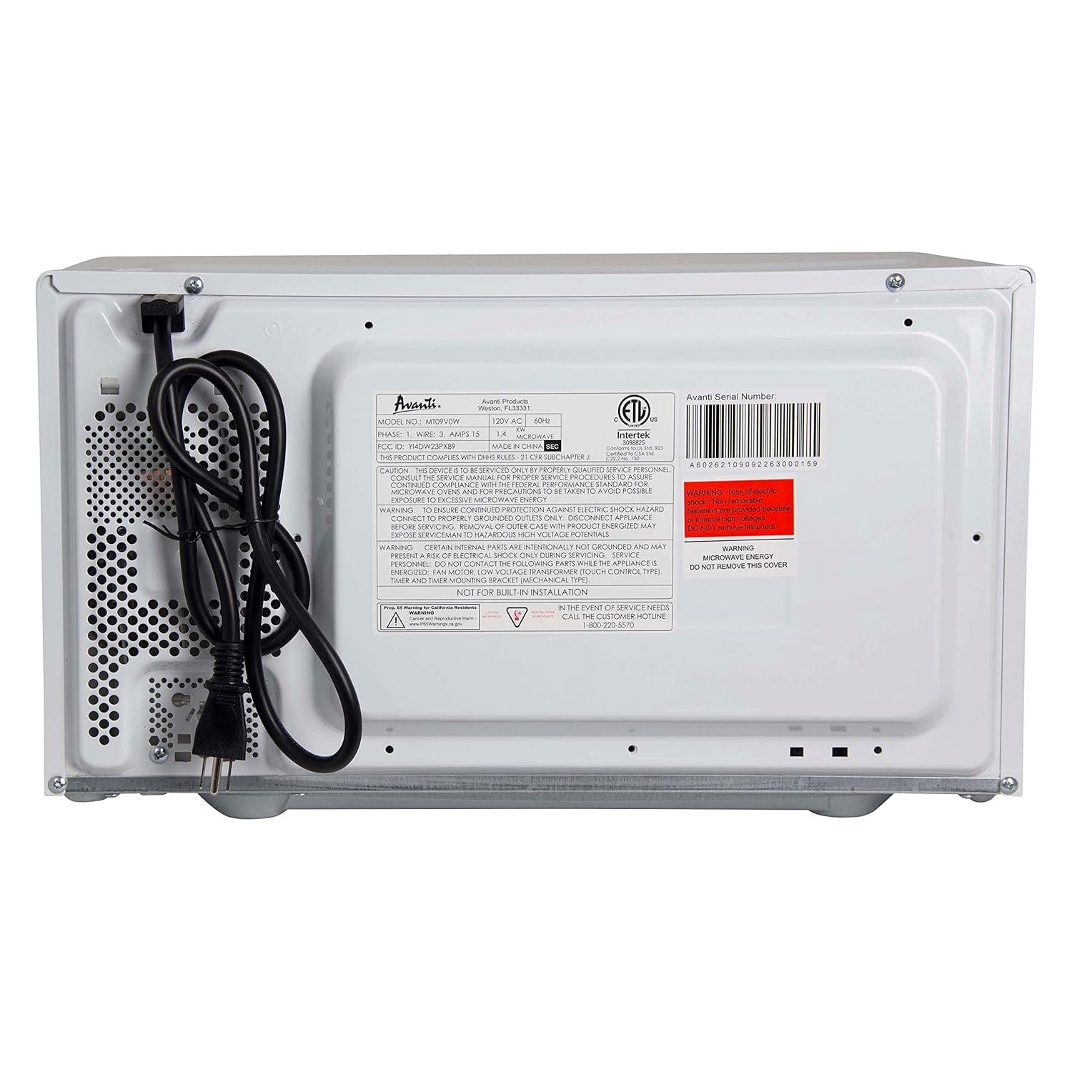 Avanti Countertop Microwave Oven, 0.9 cu. ft.