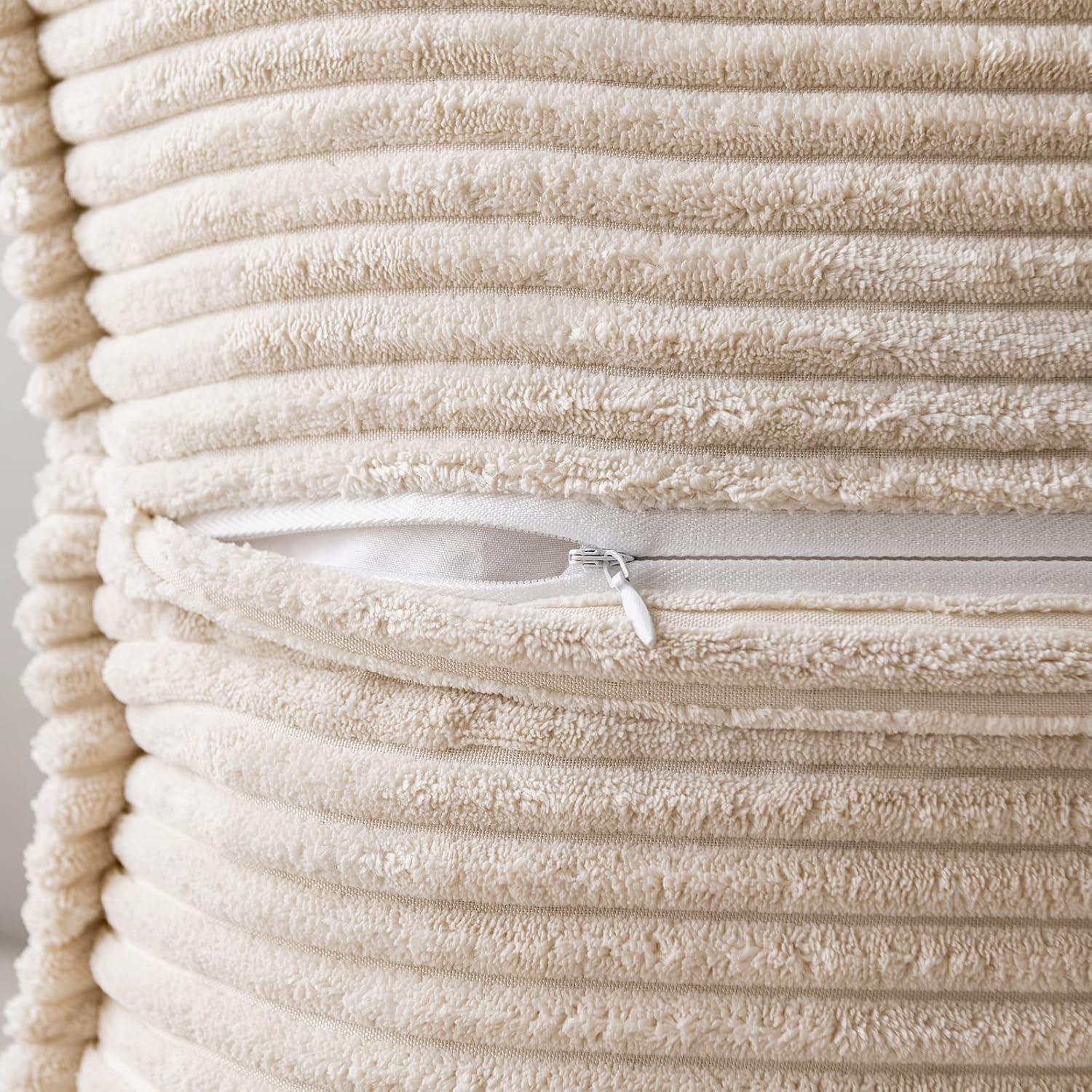 Line Apparel ecommerce Corduroy Pillow Covers With Splicing Set Of 2