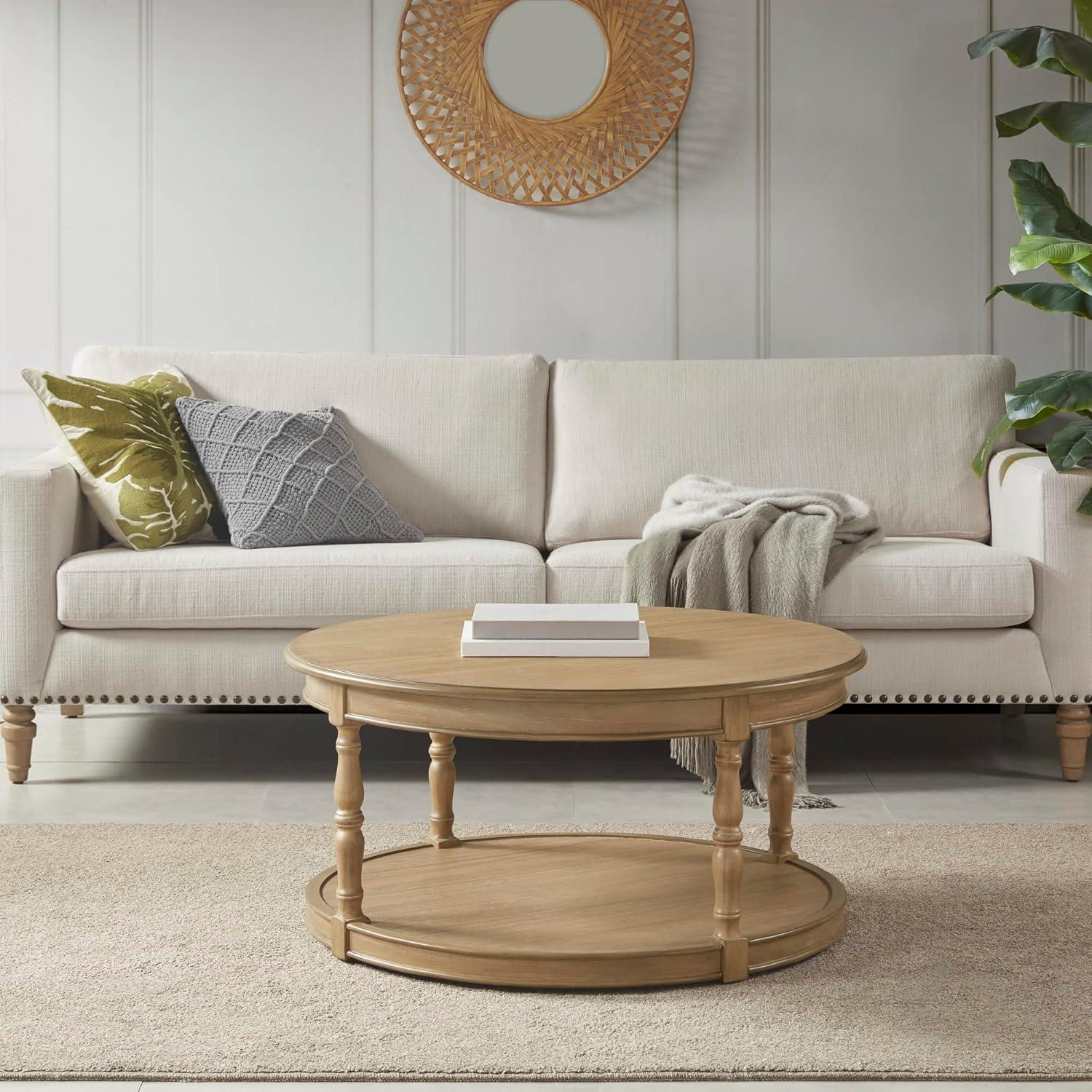 Martha Stewart Martha Stewart Belden Round Coffee Table on Hidden Casters