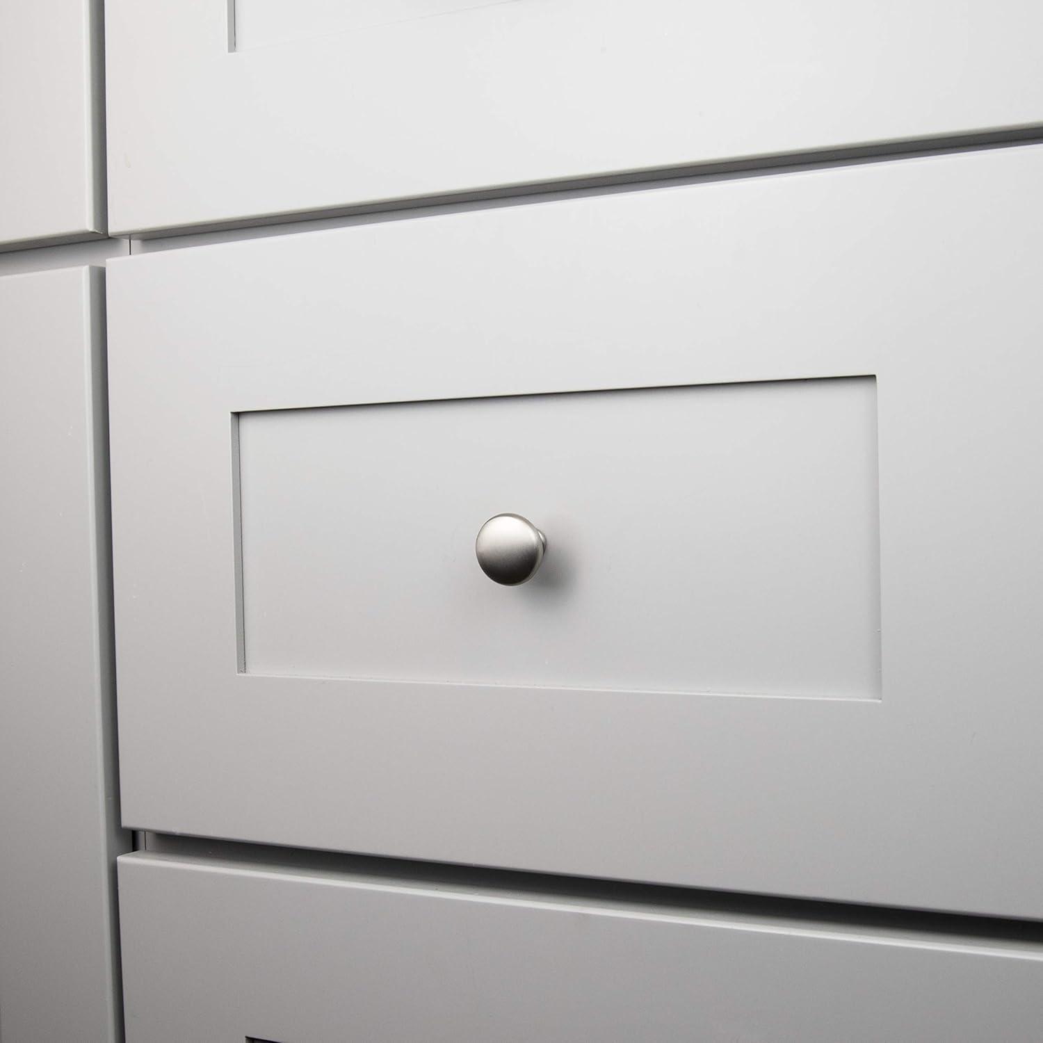 Hickory Hardware Heritage Designs Kitchen Cabinet Knobs, 1 1/8" Round Knob Pull for Doors, Drawers and Dressers (Set of 10)