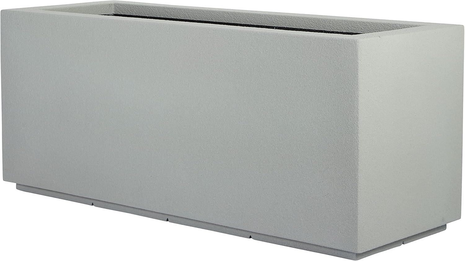 Milan Tall 46 in. x 17 in. Concrete Gray Composite Trough