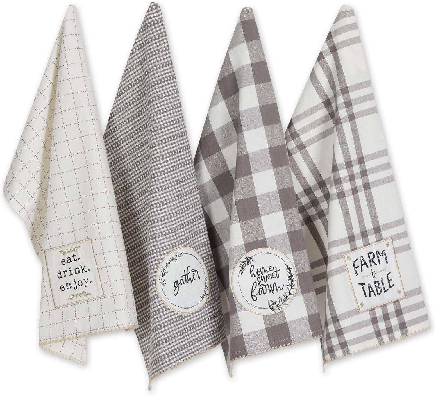 Plaid Waffle Dish Cloth Kitchen Towel