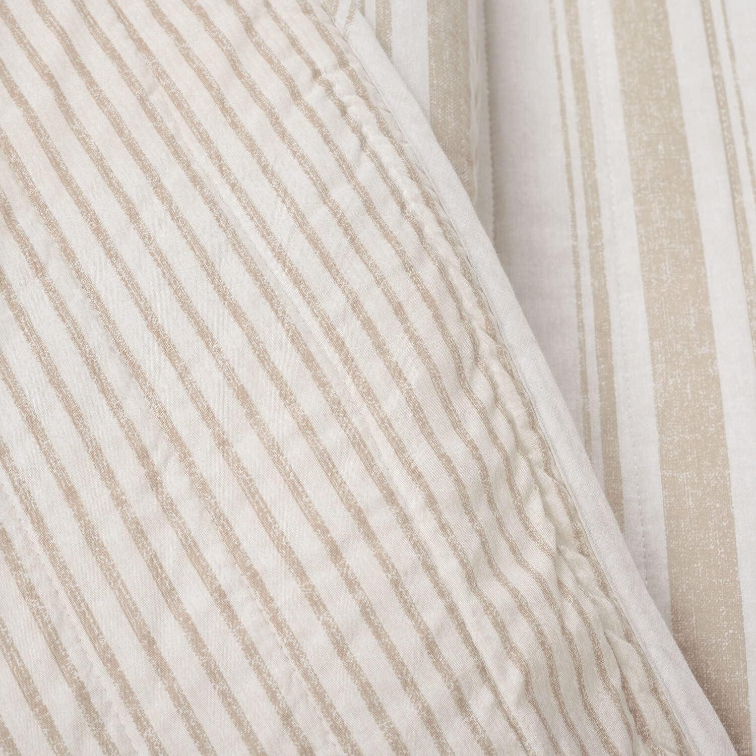 Birch Lane™ Gilroy Farmhouse / Country Cotton Striped Quilt Set
