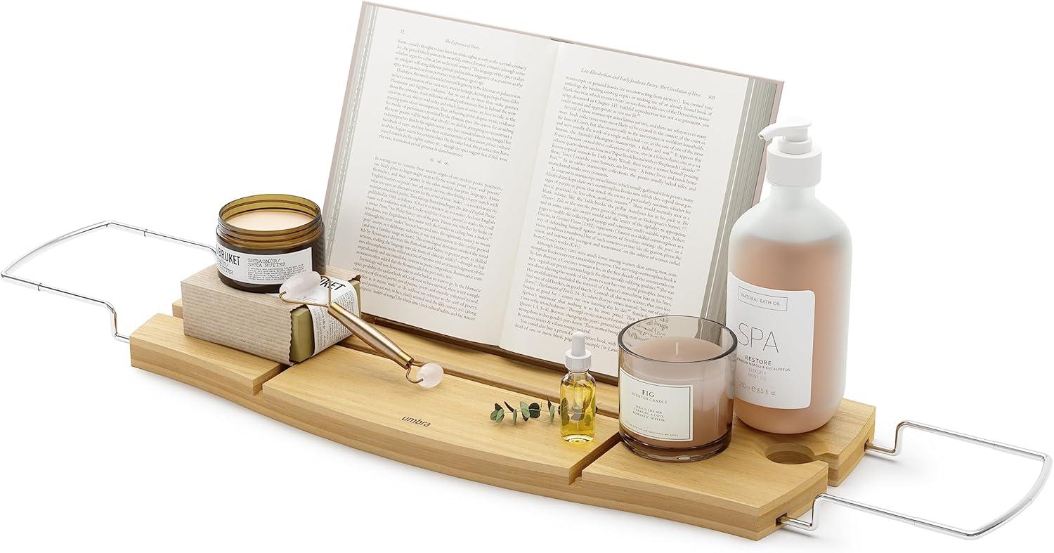 Aquala Freestanding Bamboo Bath Caddy