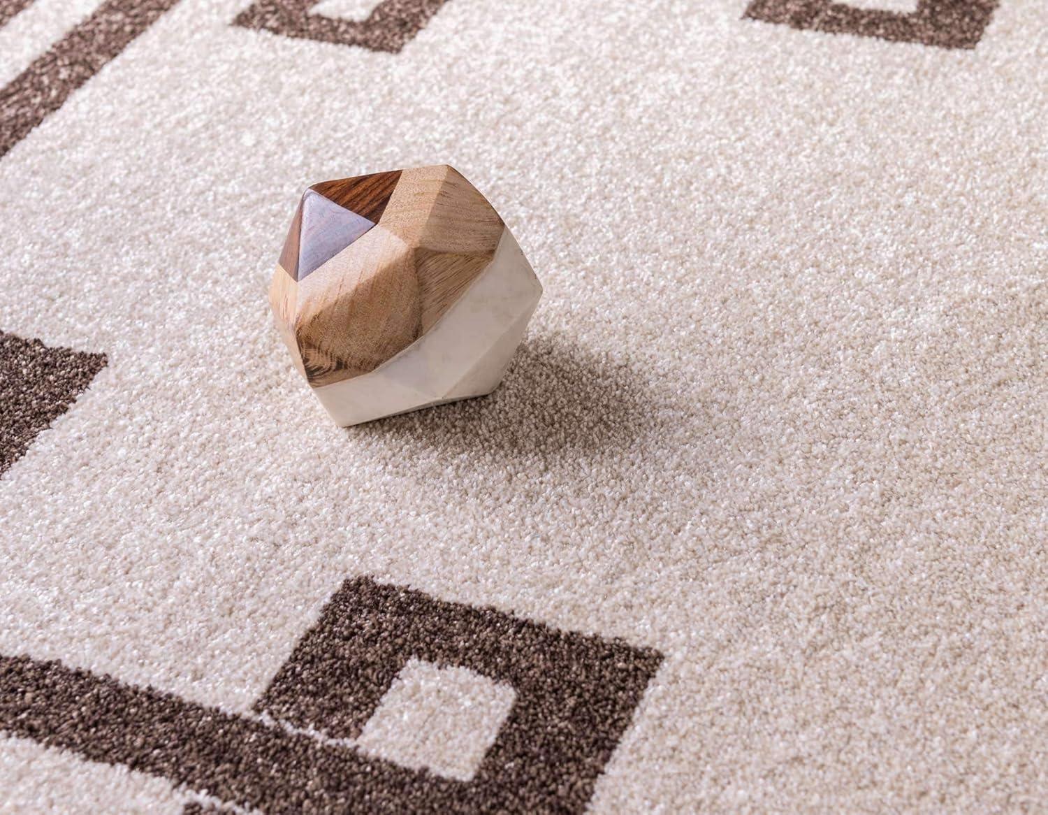 Athens Geometric Beige 7' 0 x 10' 0 Area Rug