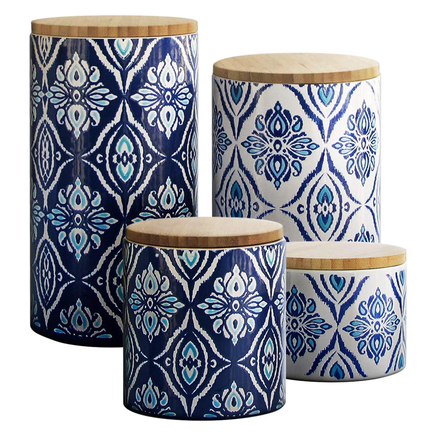 Design Guild Pirouette Ceramic / Porcelain Canister - Set of 4