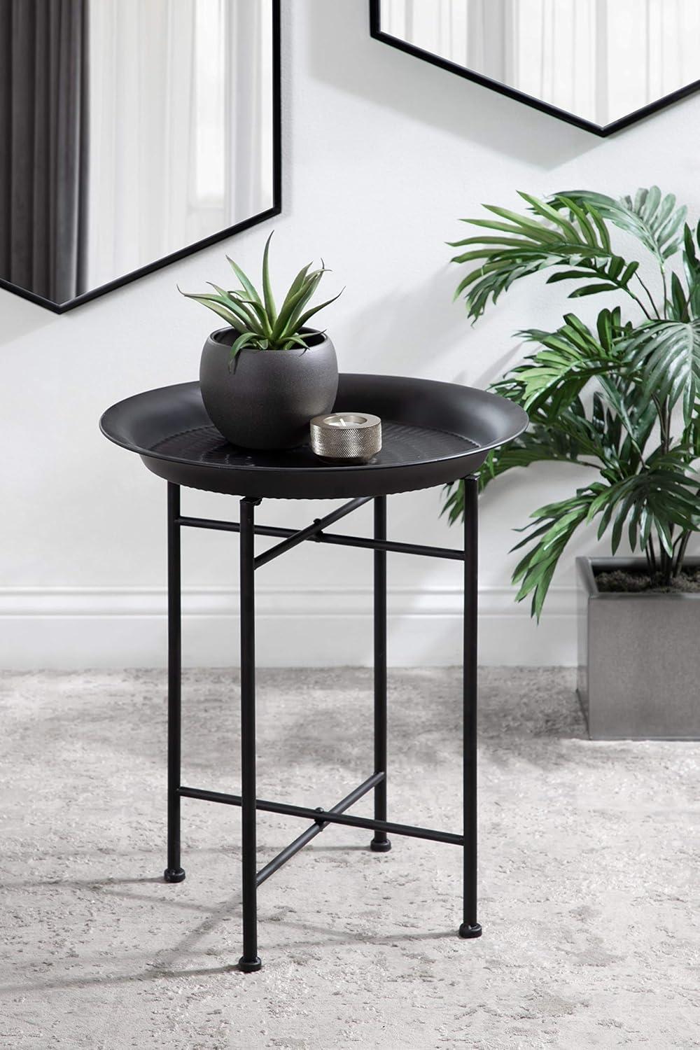 Kate and Laurel Mahdavi Round Metal Accent Table